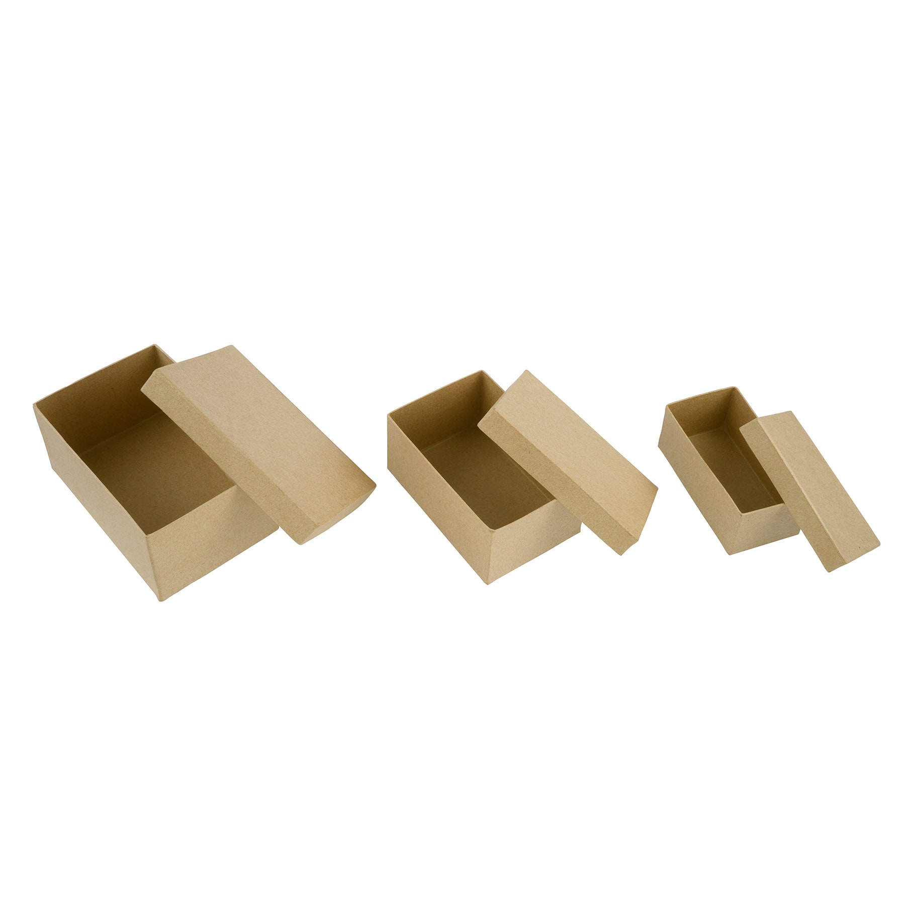 Set of 3 Premade Paper Mache Star Shaped Boxes by Factory Direct Craft -  Nested Star Cardboard Papier Mache Boxes Ready to Paint and Decorate  (Sizes