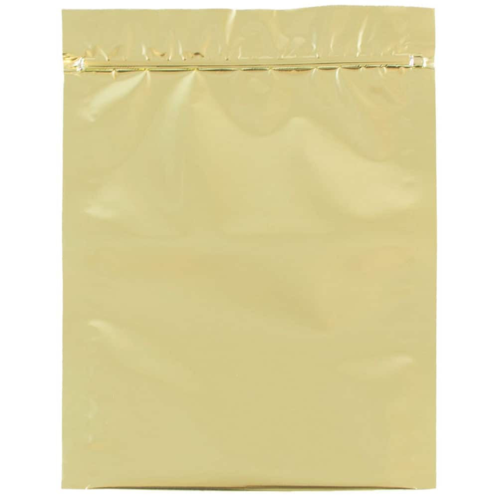 JAM Paper 5.5&#x22; x 7.5&#x22; Gold Foil Zip Lock Closure Envelopes, 25ct.