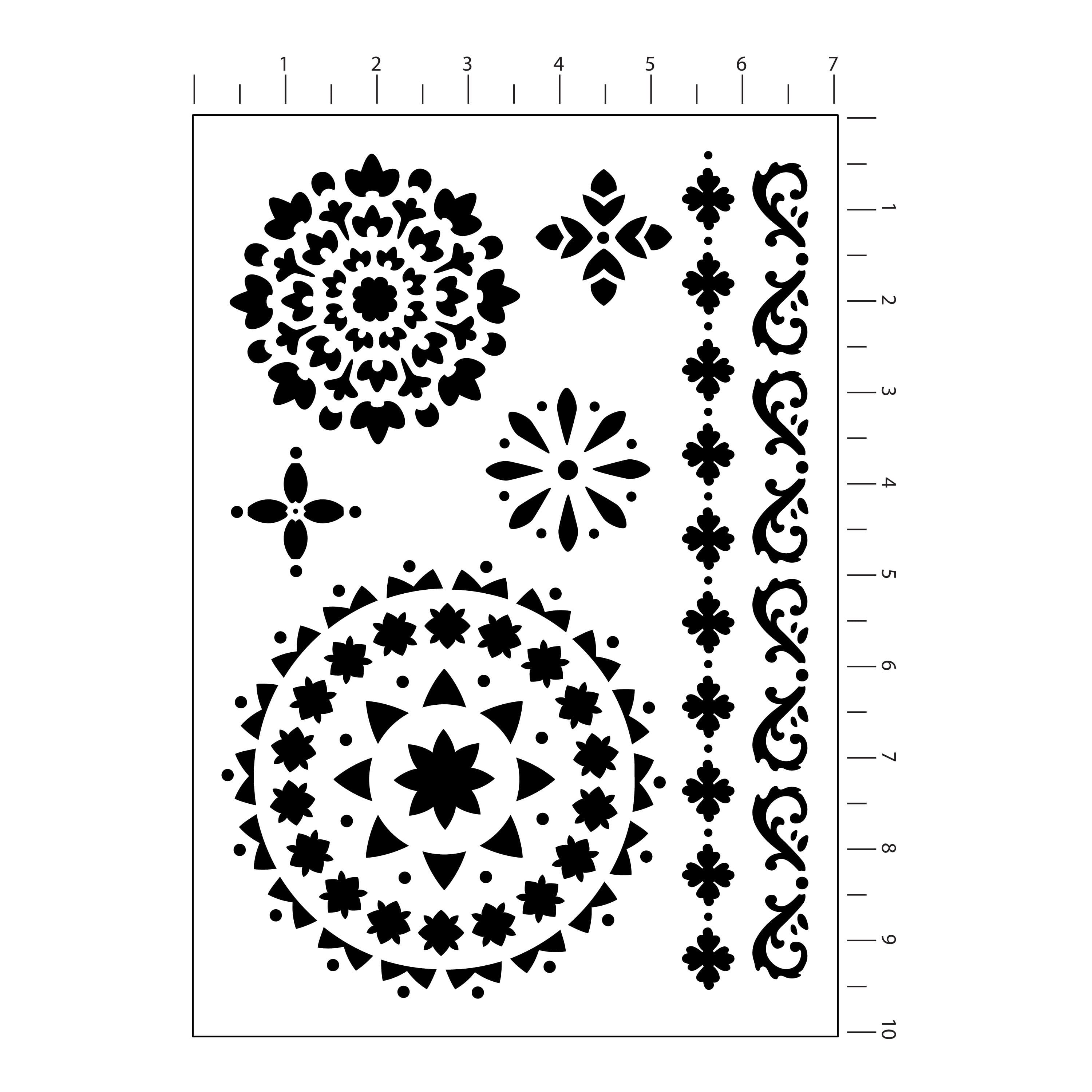 12 Pack: Medallion Plastic Stencils, 7" x 10" by Craft Smart®