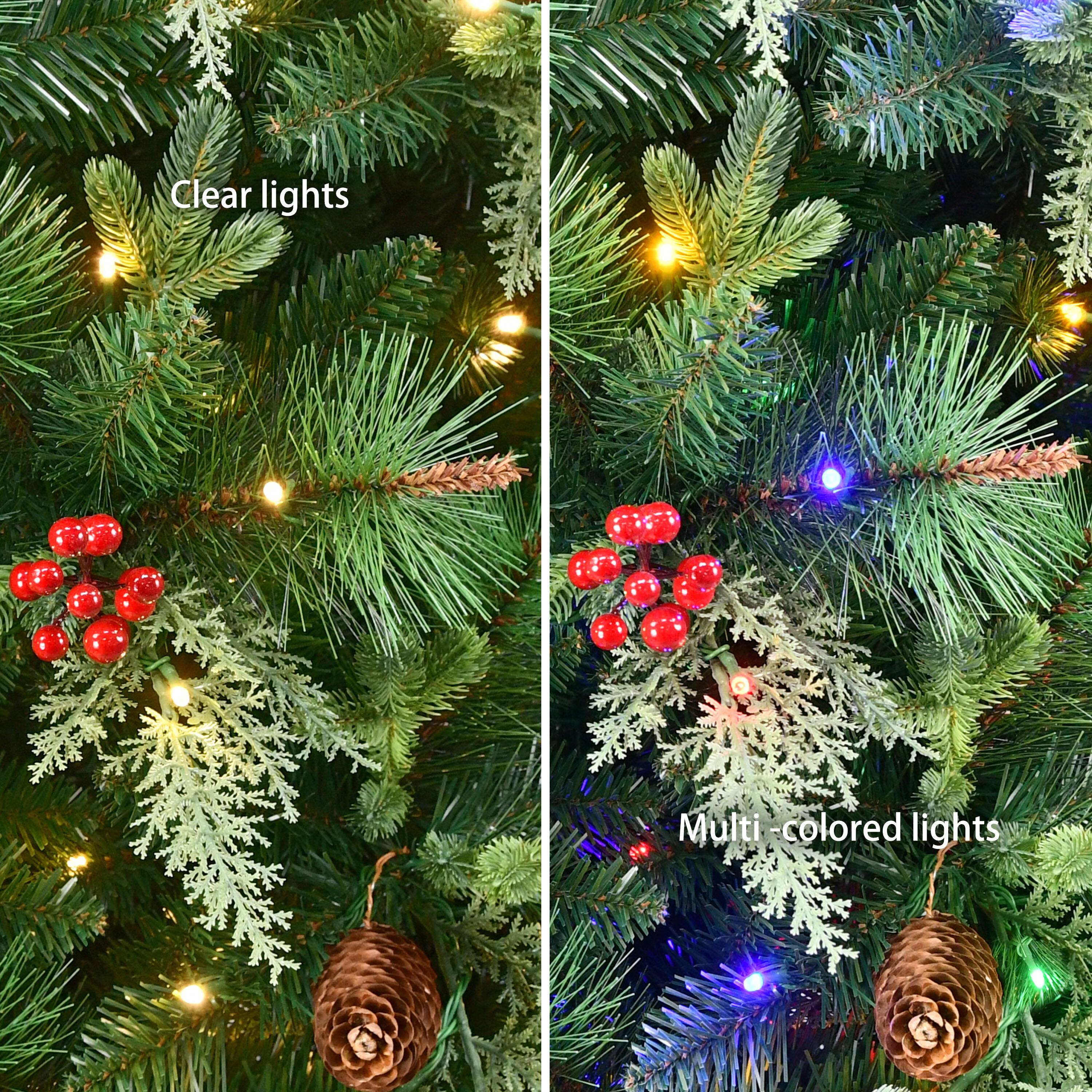 7.5ft. Pre-Lit Albany Spruce Artificial Christmas Tree, Dual-Color LED Lights