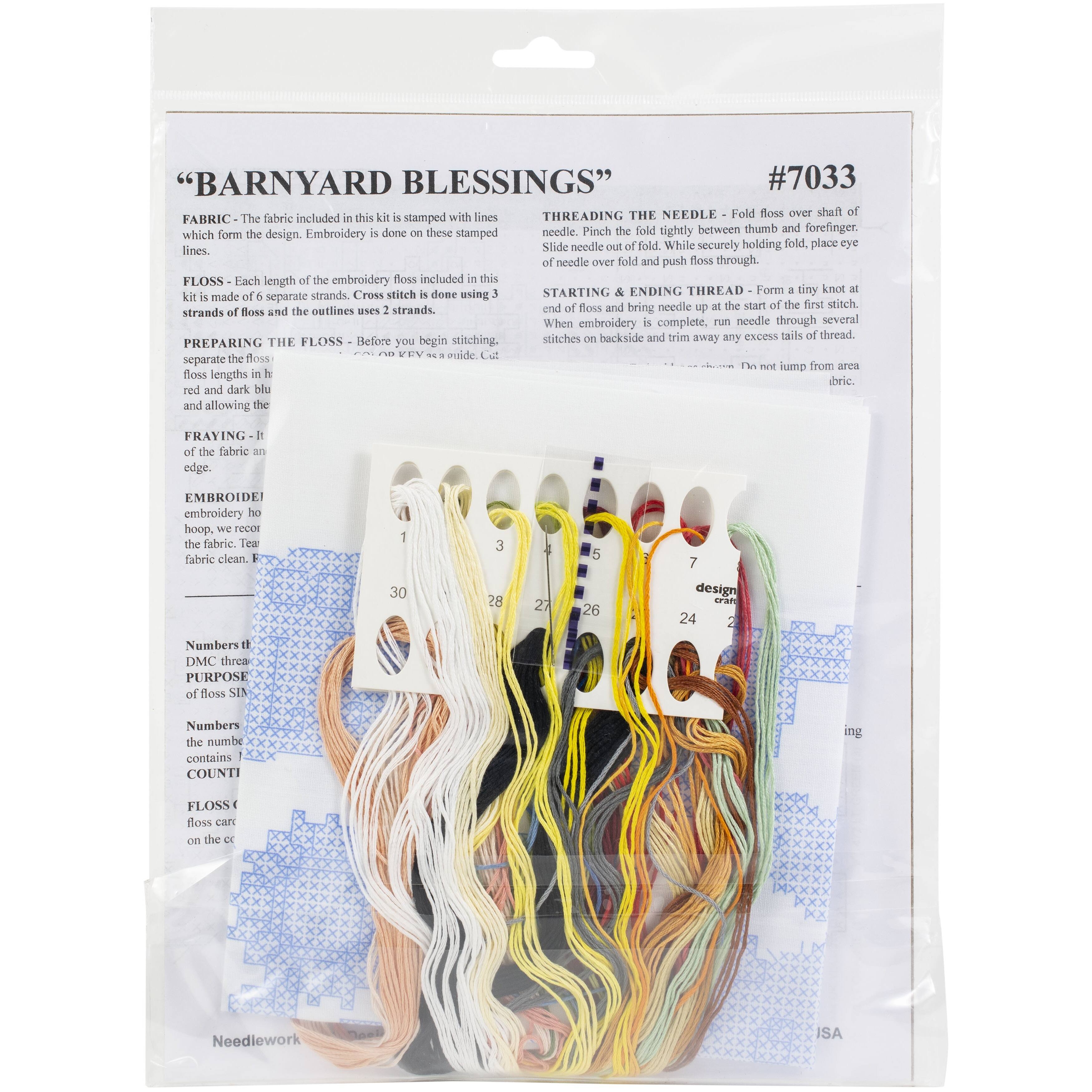 Design Works™ Barnyard Blessings Stamped Cross Stitch Kit