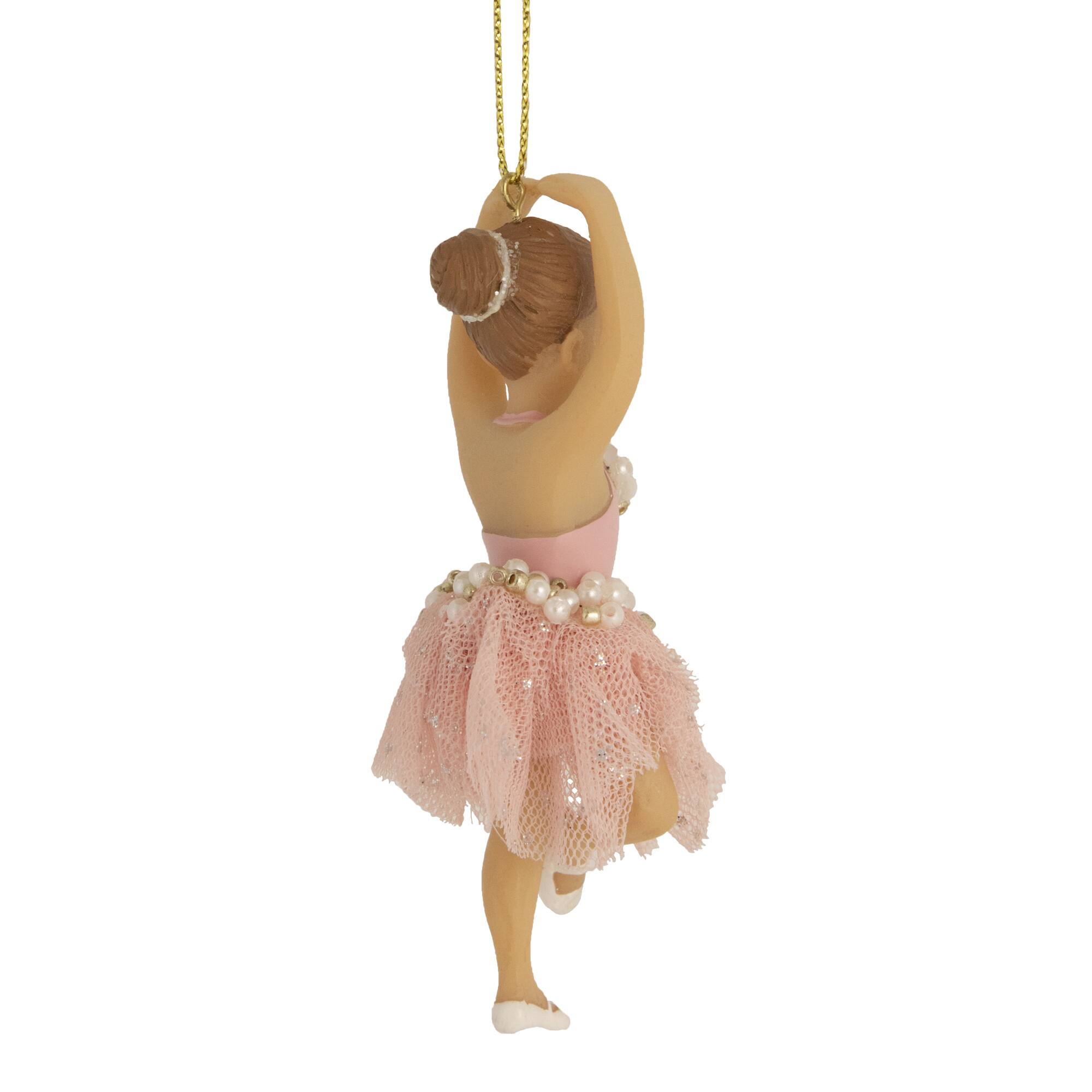 4.25&#x22; Pretty in Pink Ballerina Girl Christmas Ornament