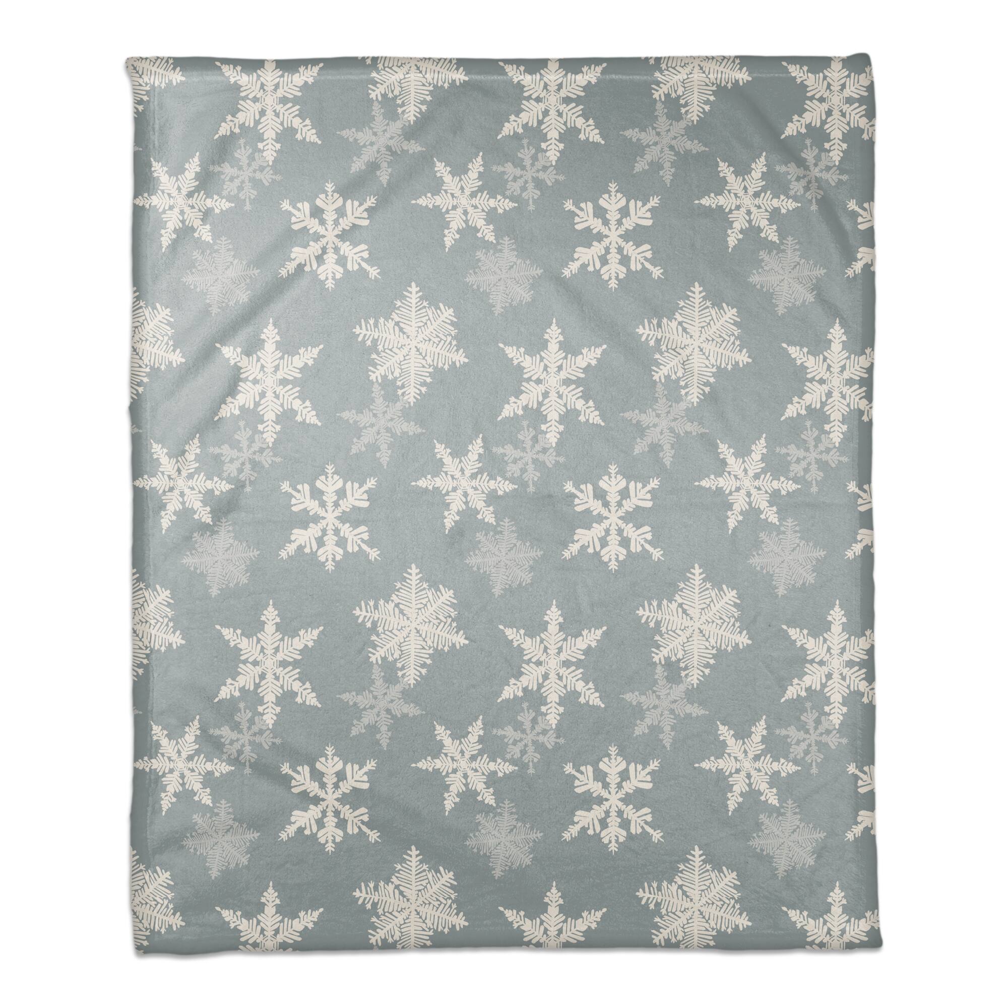 Blue snowflake online blanket