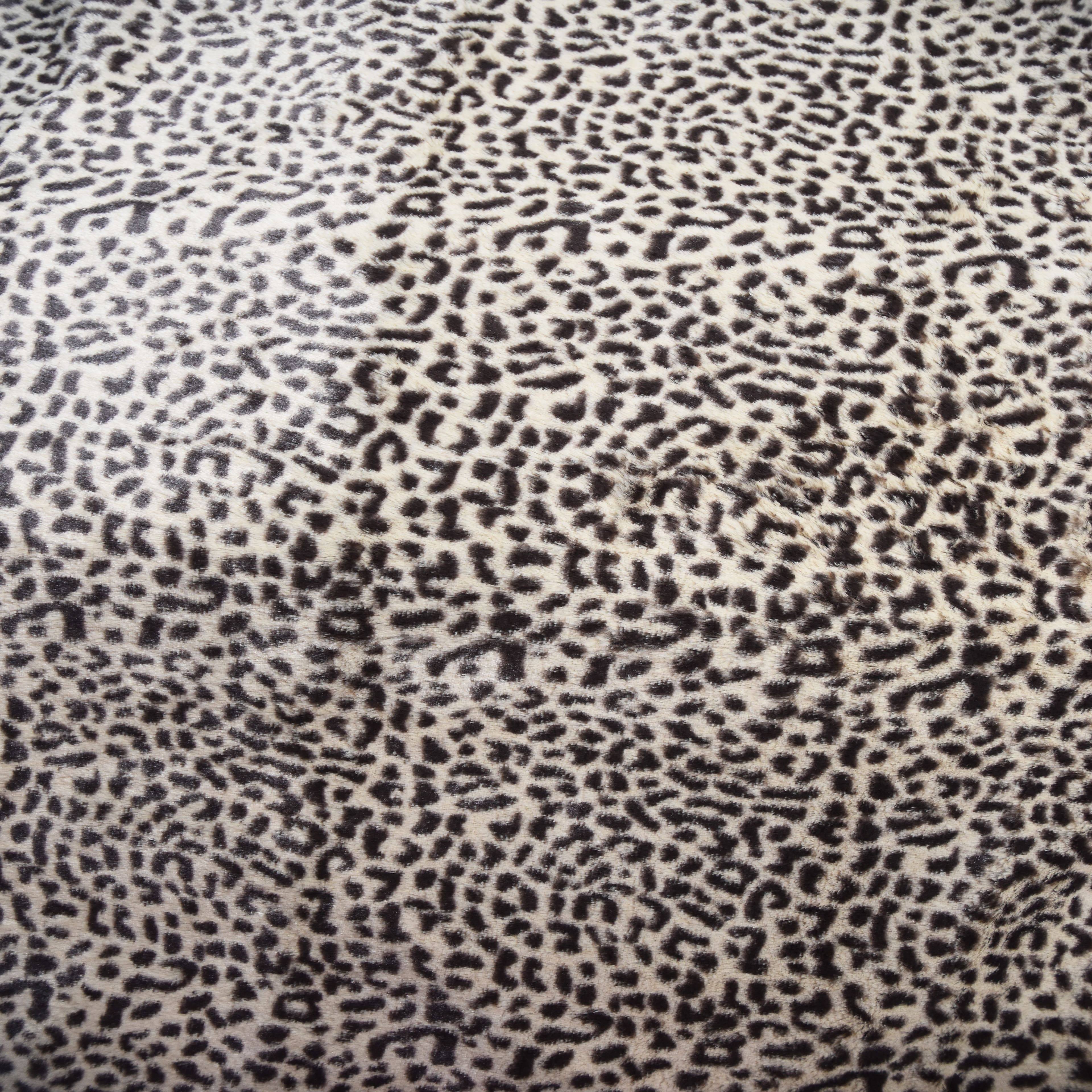 Feldman Black Faux Cheetah Fur