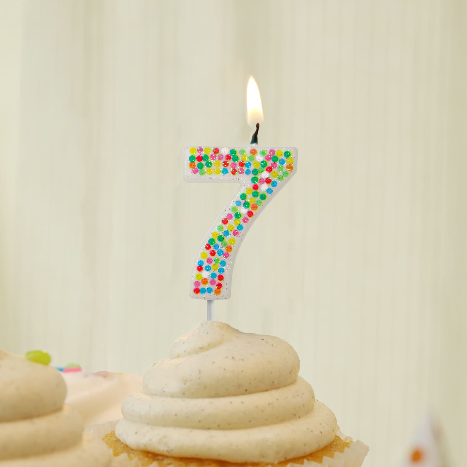 12 Pack: Confetti Number Birthday Candle by Celebrate It™