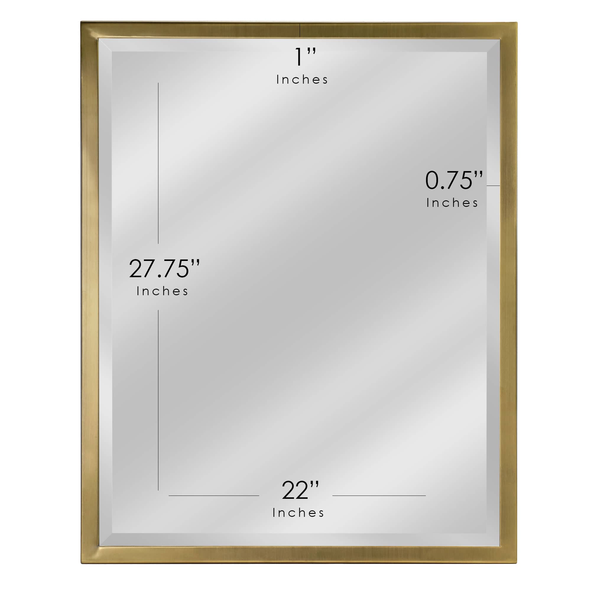 Head West Classic Gold Metal Framed Wall Mirror - 30" x 24"