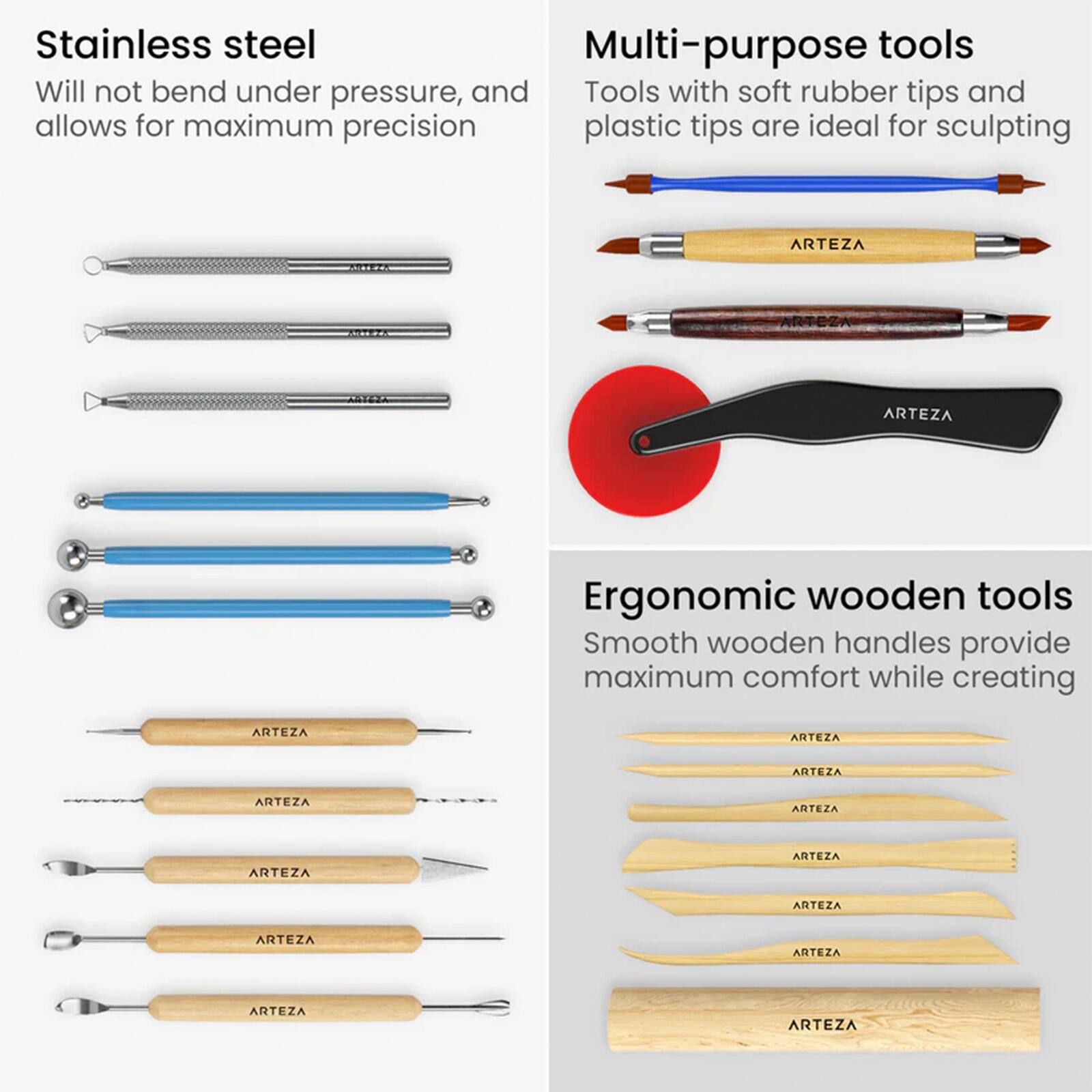 Arteza&#xAE; 22-Piece Sculpting Tools Set
