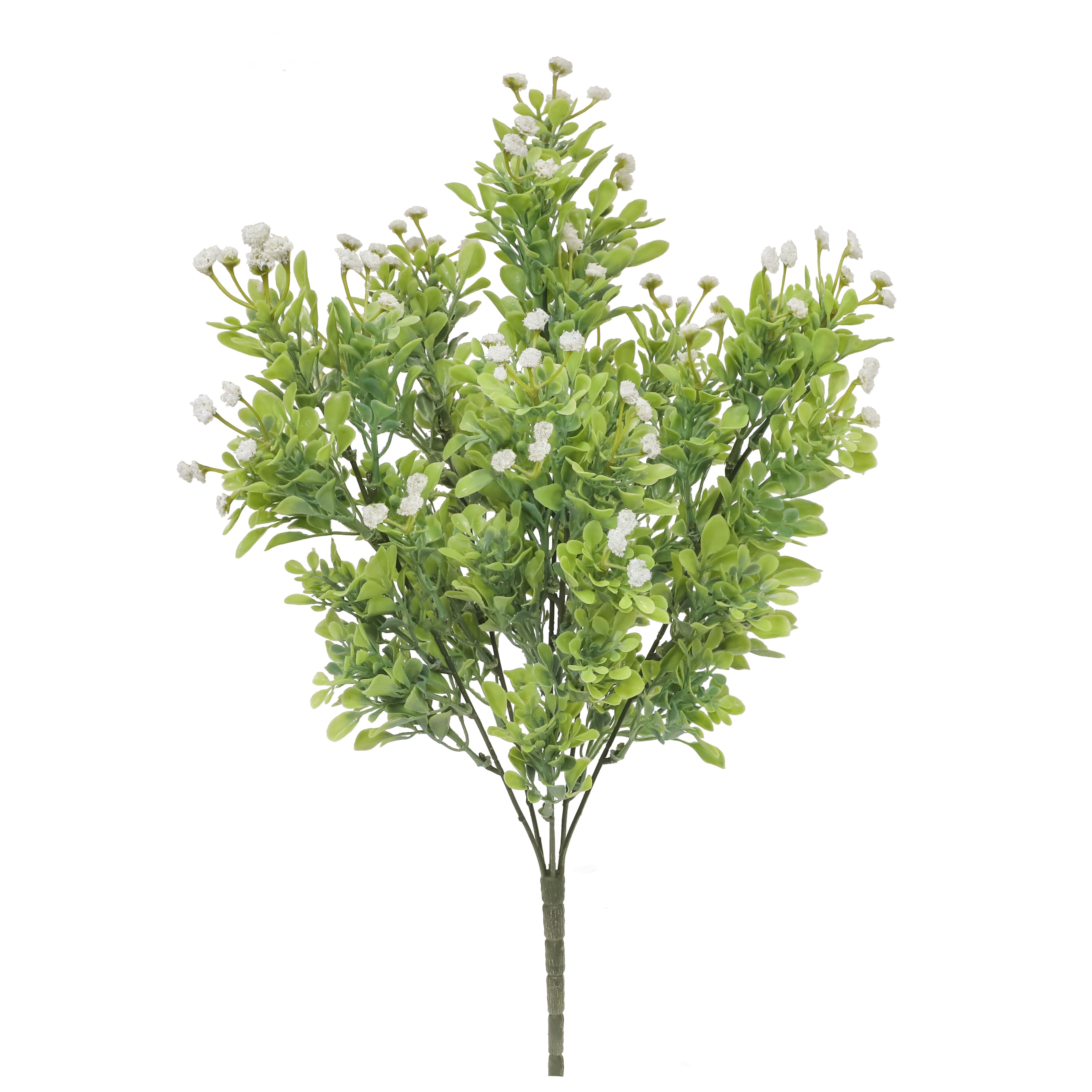 19" Cream Baby's Breath & Boxwood Bush by Ashland®