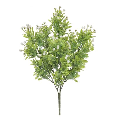 19" Cream Baby's Breath & Boxwood Bush by Ashland® image