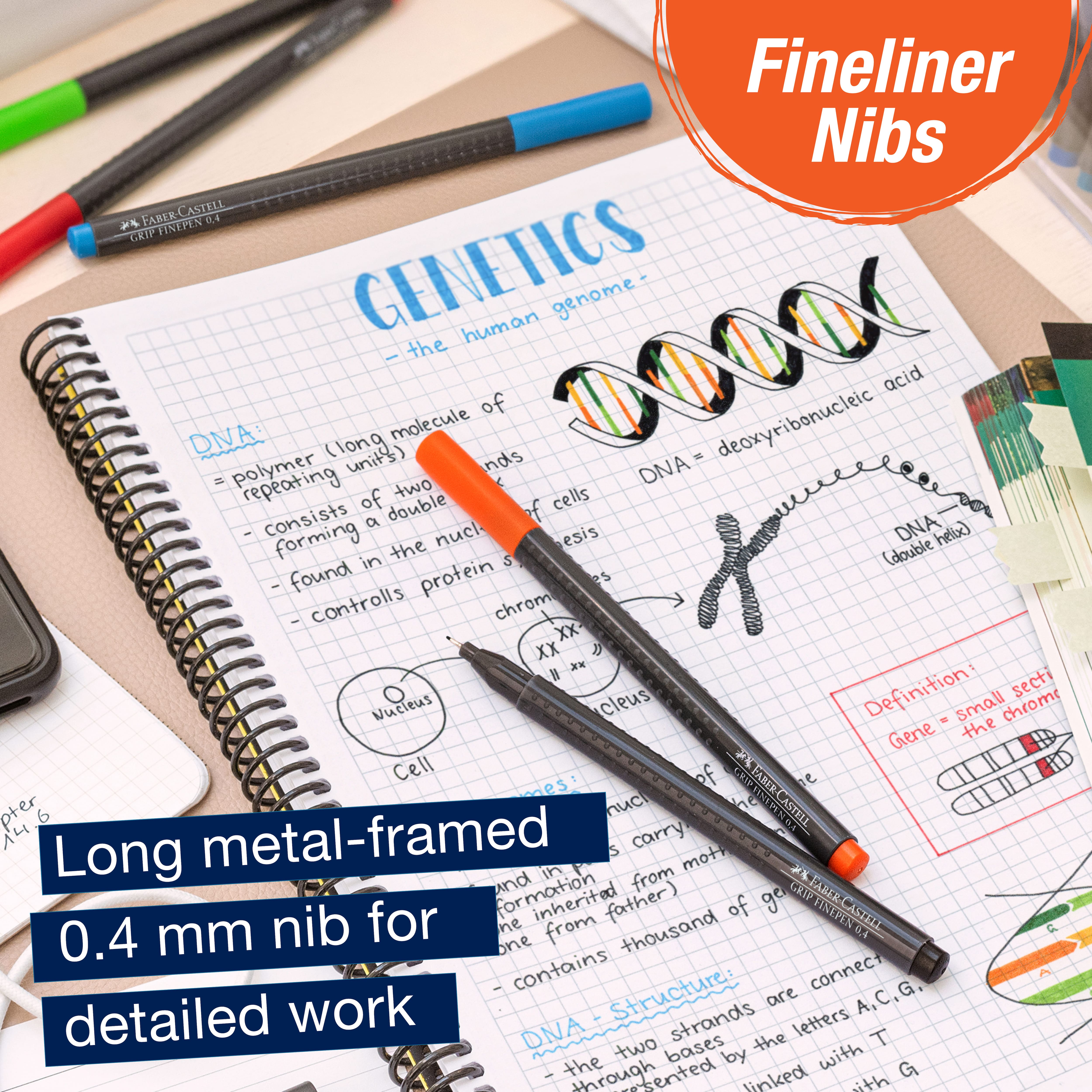 Faber-Castell® 10 Colour Grip Finepen Set