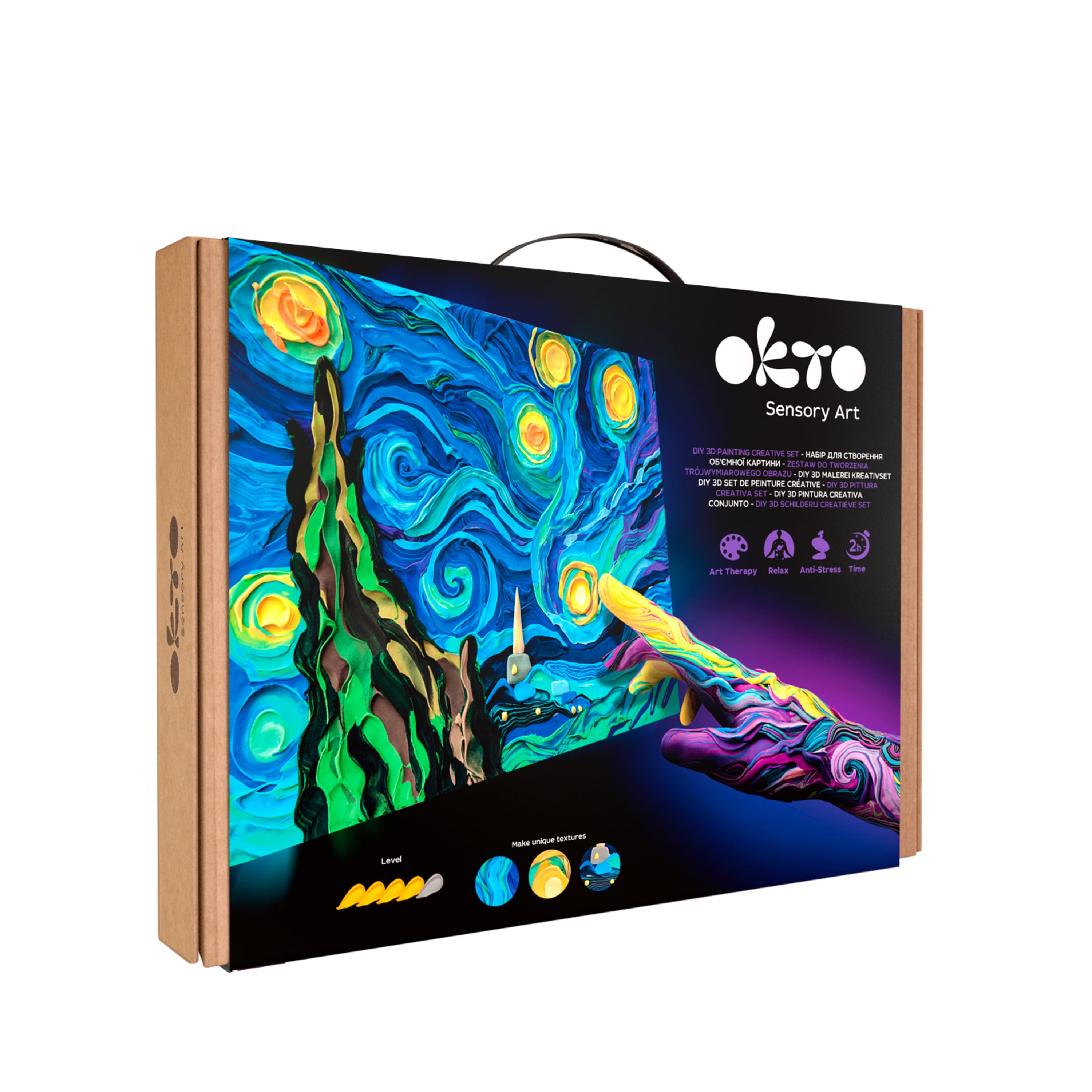 OKTO Sensory Art 3D Vincent Van Gogh Starry Night Clay Painting Kit