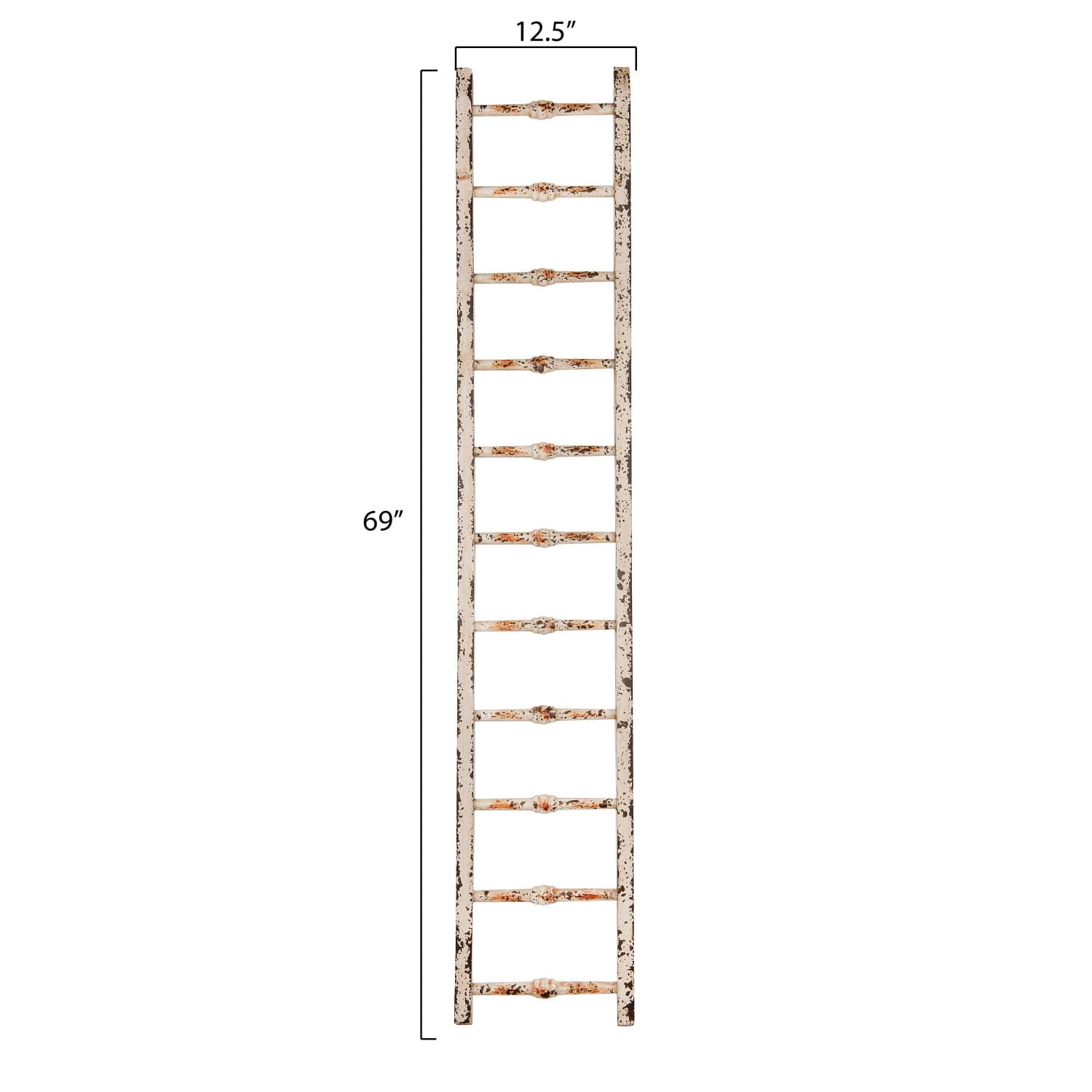 Hello Honey® 6ft. Distressed White Decorative Wood Ladder