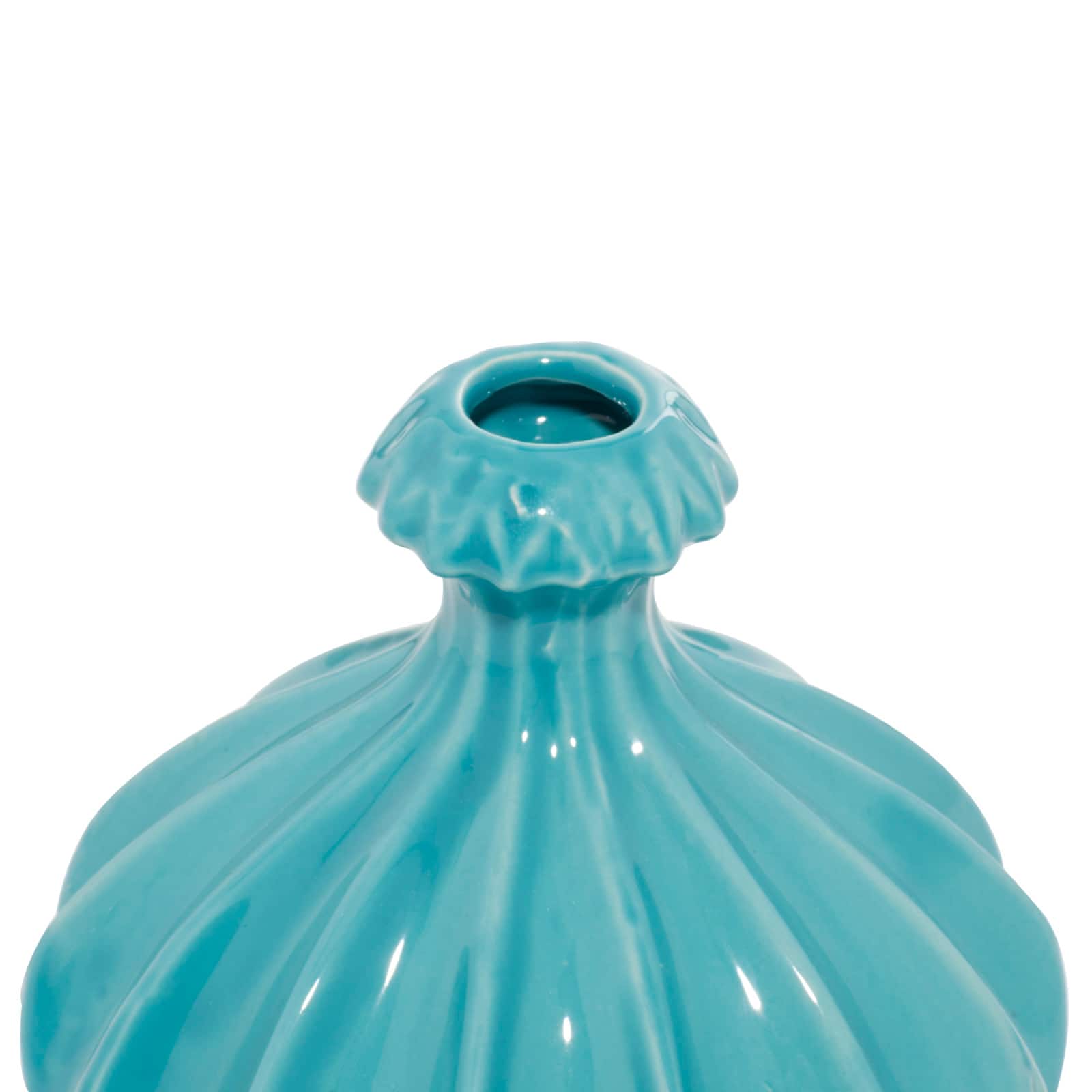 Blue Stoneware Modern Vase Set