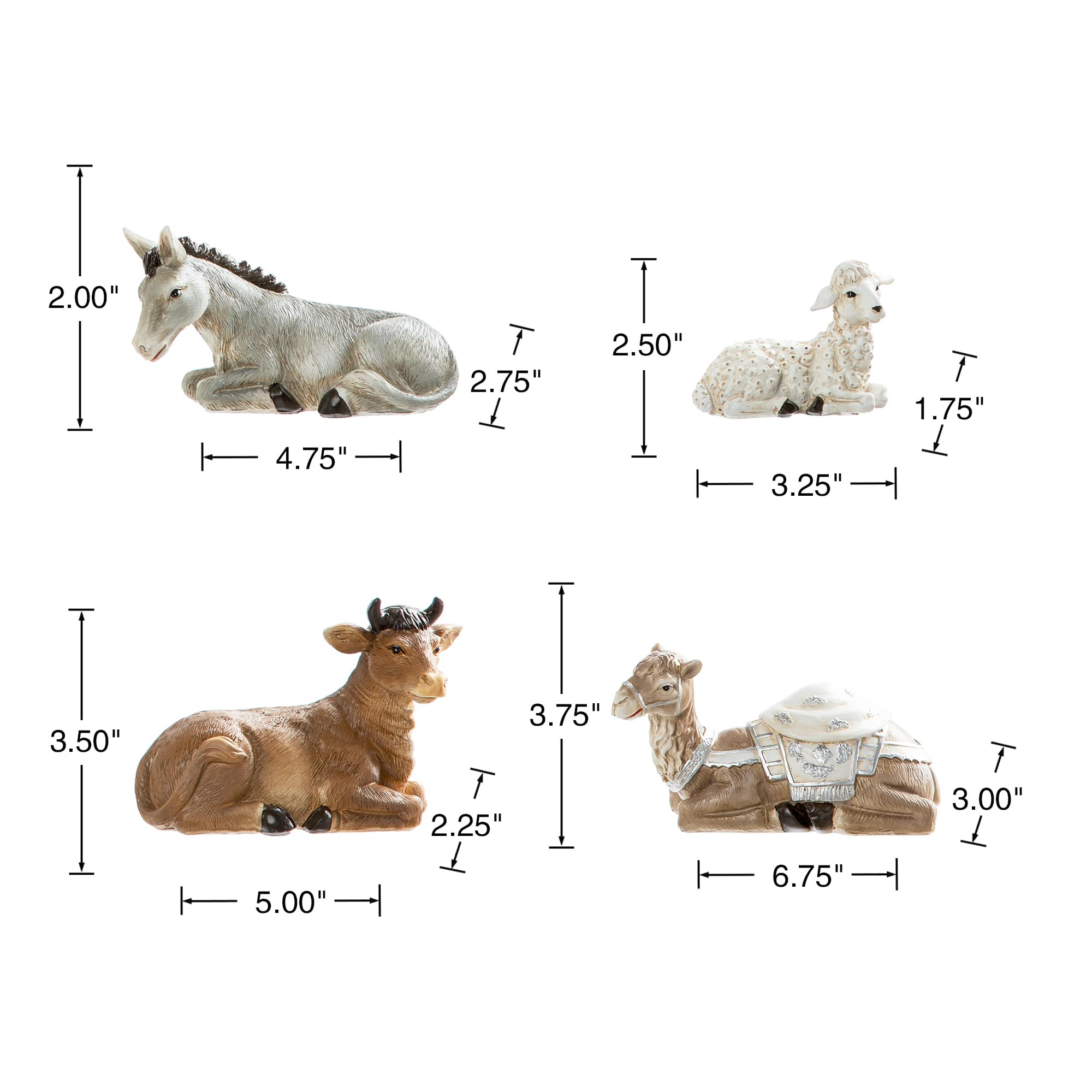 Glitzhome&#xAE; Ivory Resin Nativity Figurine Set