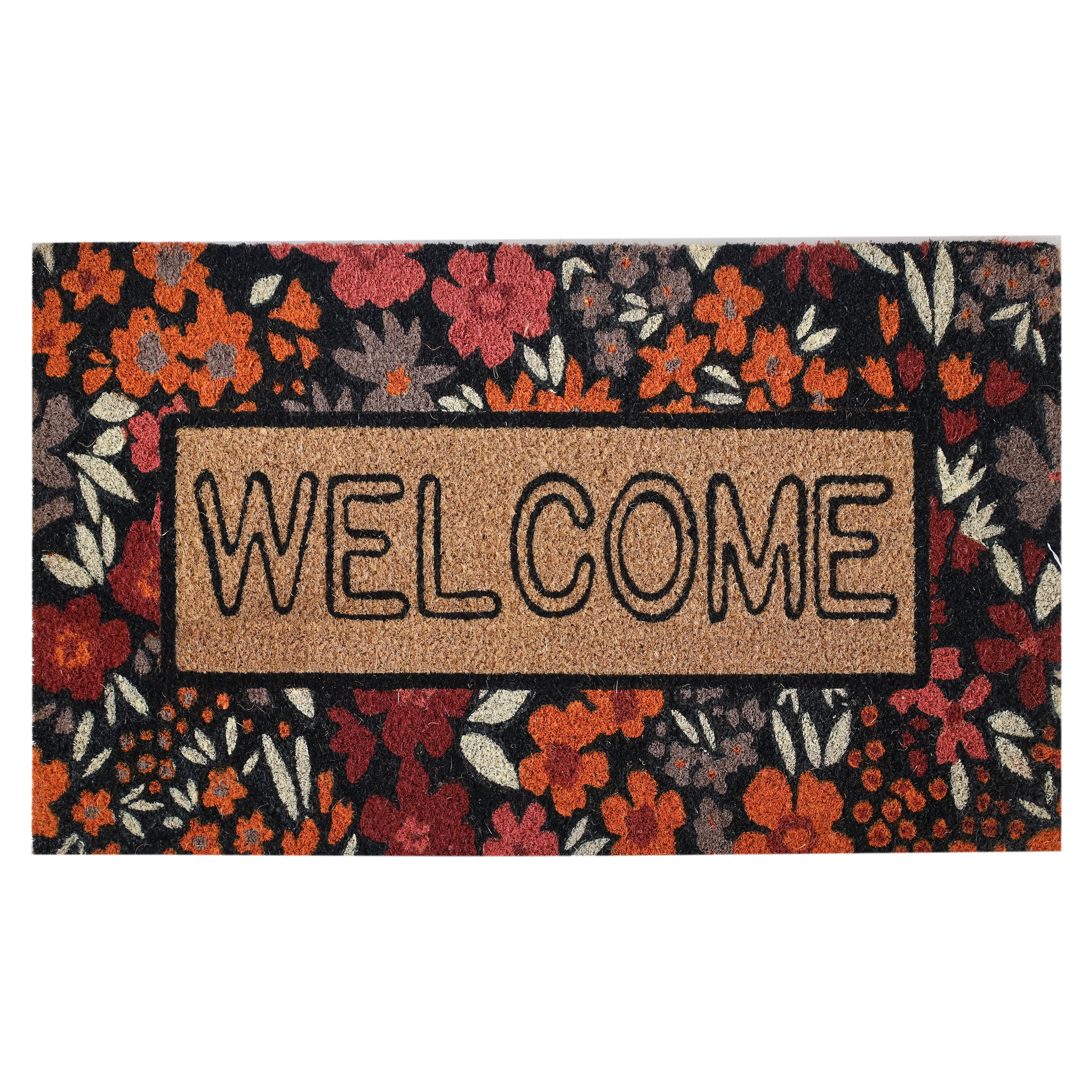 A fall themed welcome mat