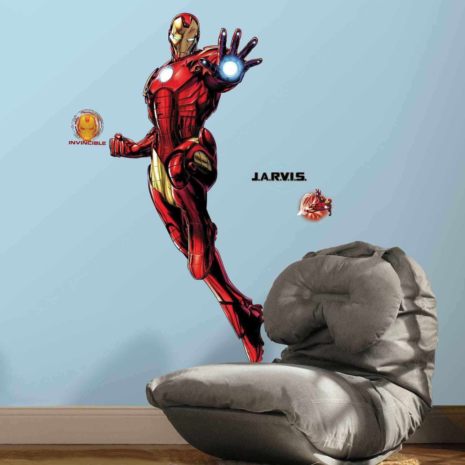 RoomMates Iron Man Peel & Stick Giant Decals with Glow