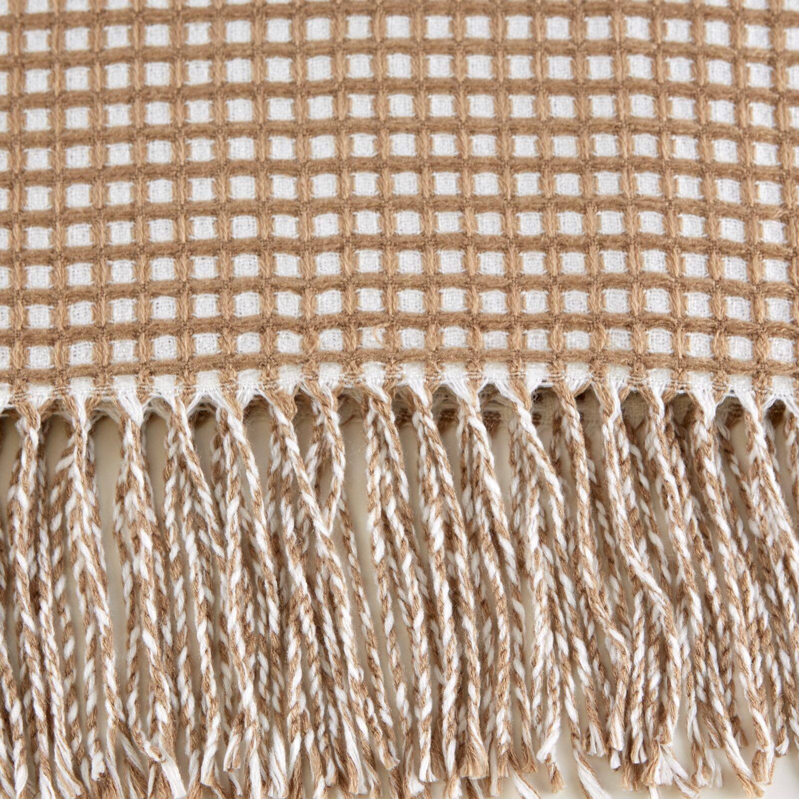 DII® Stone & White Waffle Knit Throw