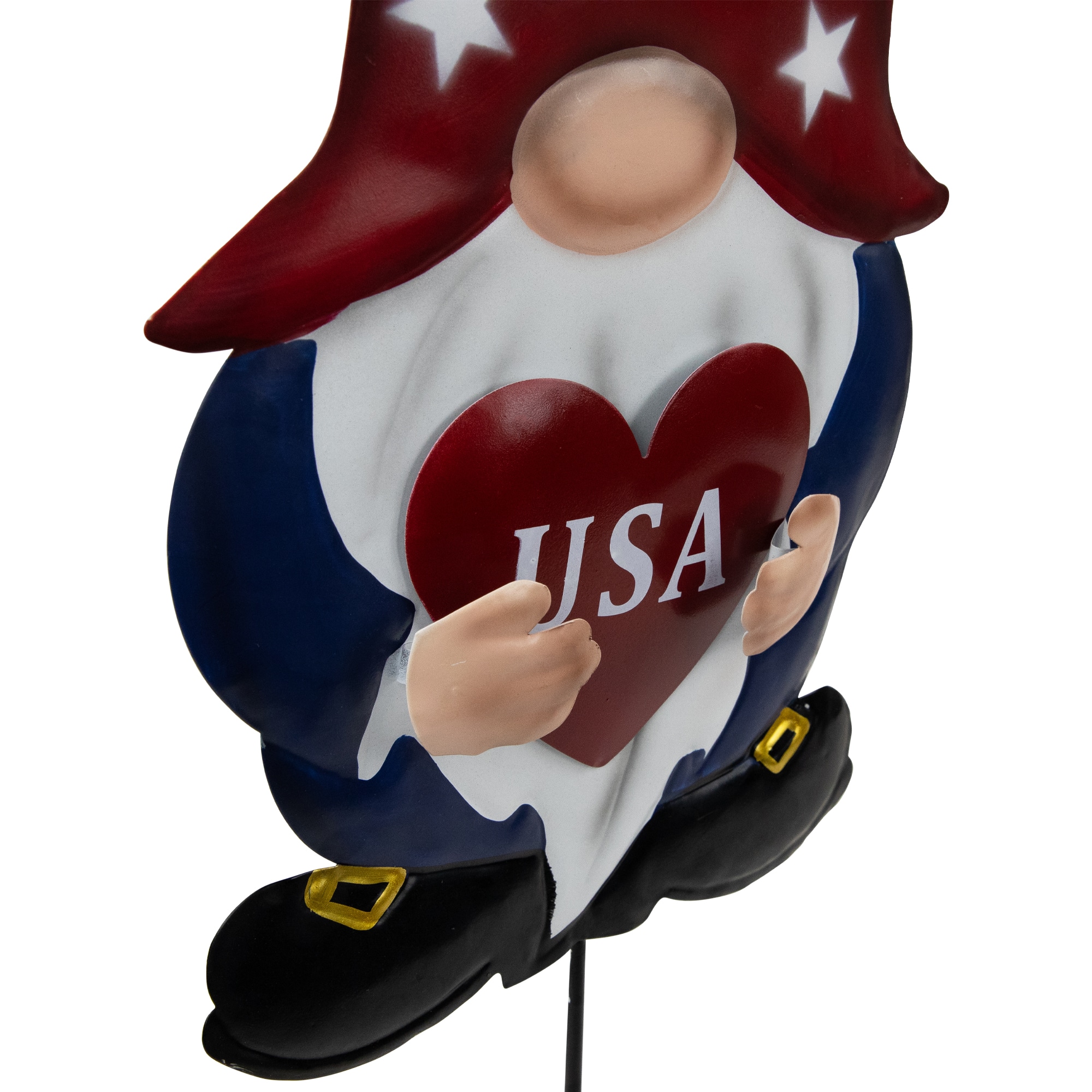 27.5&#x22; USA Patriotic Gnome Garden Stake Set