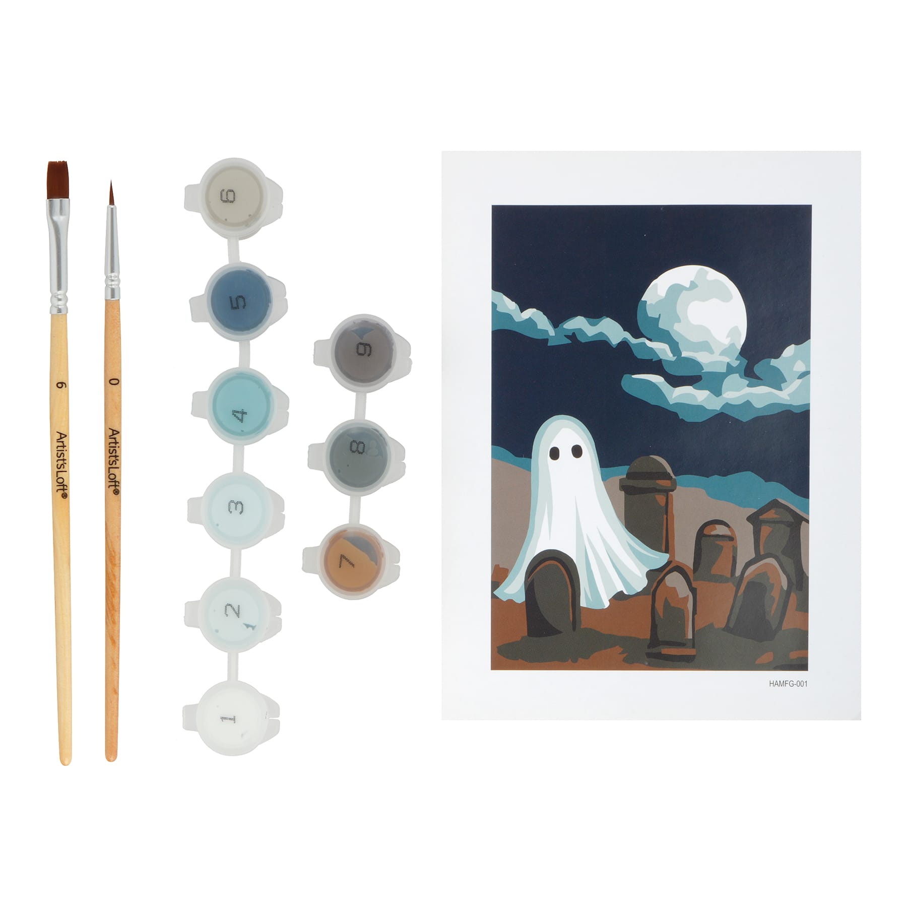 Mini Ghost Graveyard Framed Paint-by-Number Kit by Artist's Loft®
