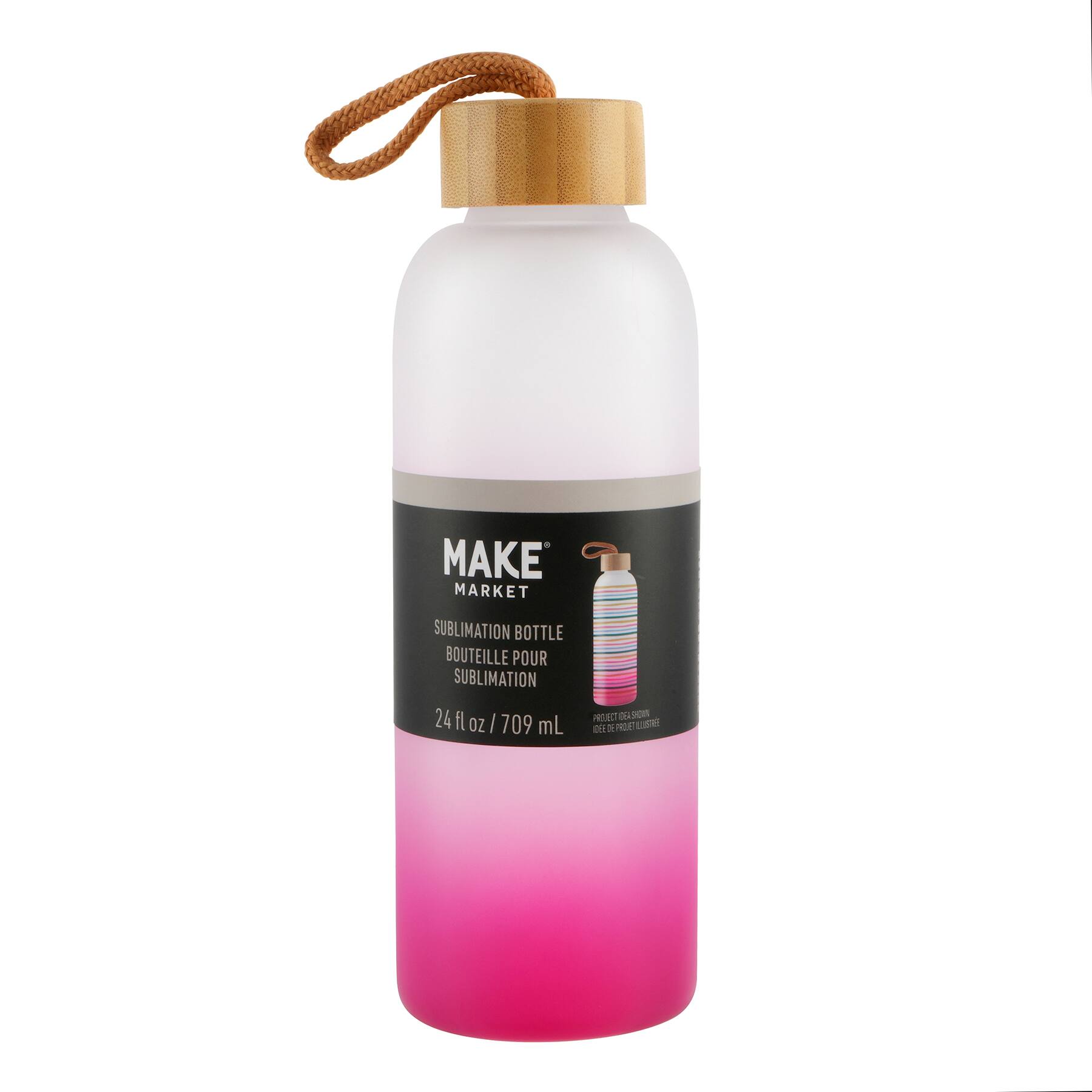 12 Pack: 24oz. Frosted Glass Sublimation Bottle by Make Market®