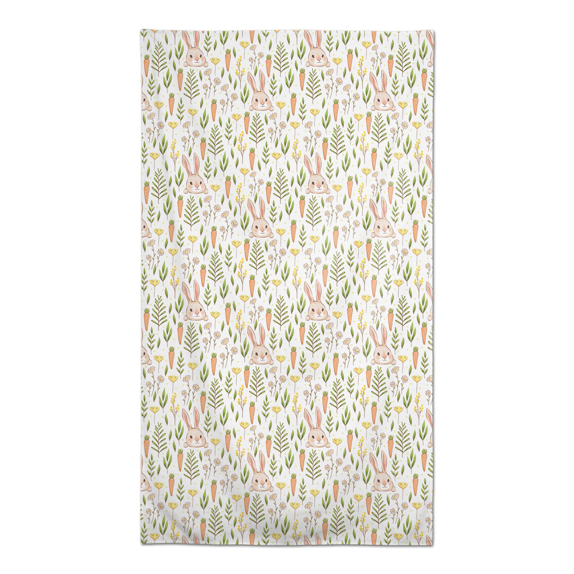 Bunny And Carrot Pattern 2 58" x 102" Tablecloth