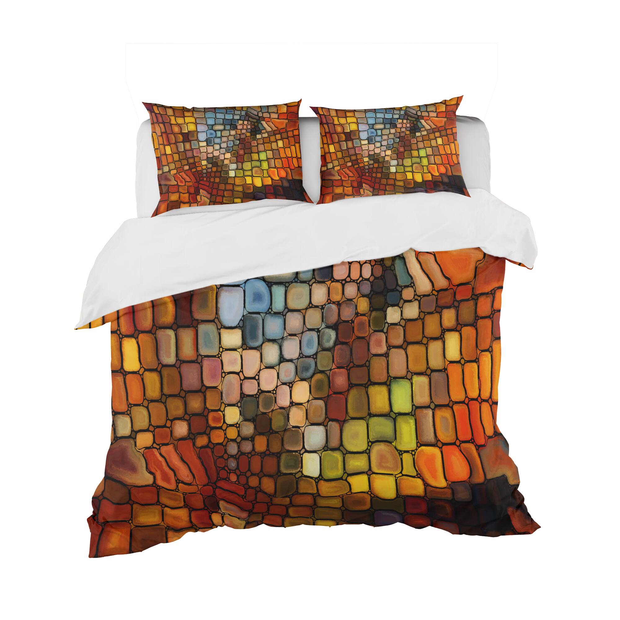 Designart &#x27;Dreaming of Stained Glass&#x27; Modern &#x26; Contemporary Bedding Set - Duvet Cover &#x26; Shams