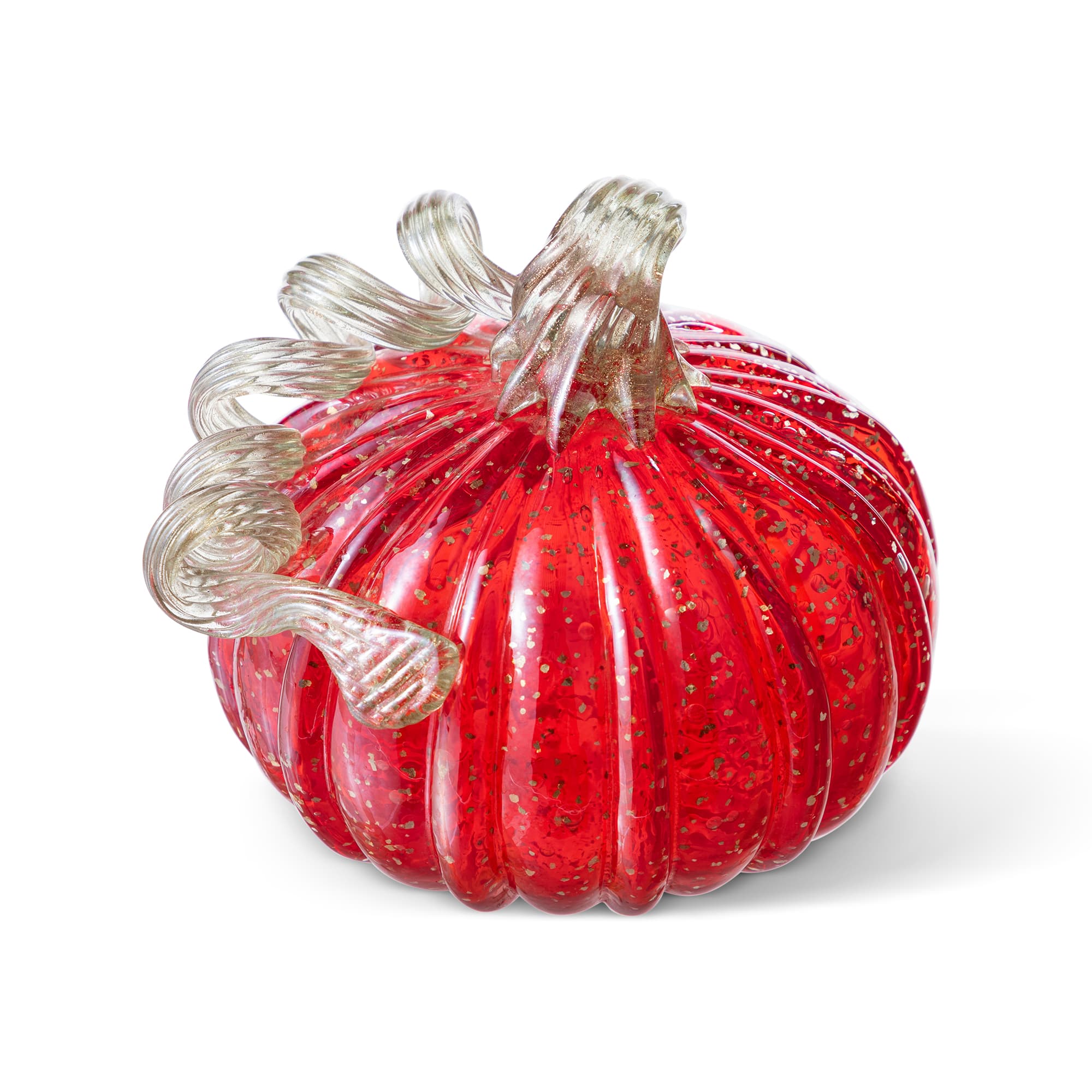 Glitzhome&#xAE; Red Glitter Glass Gourd