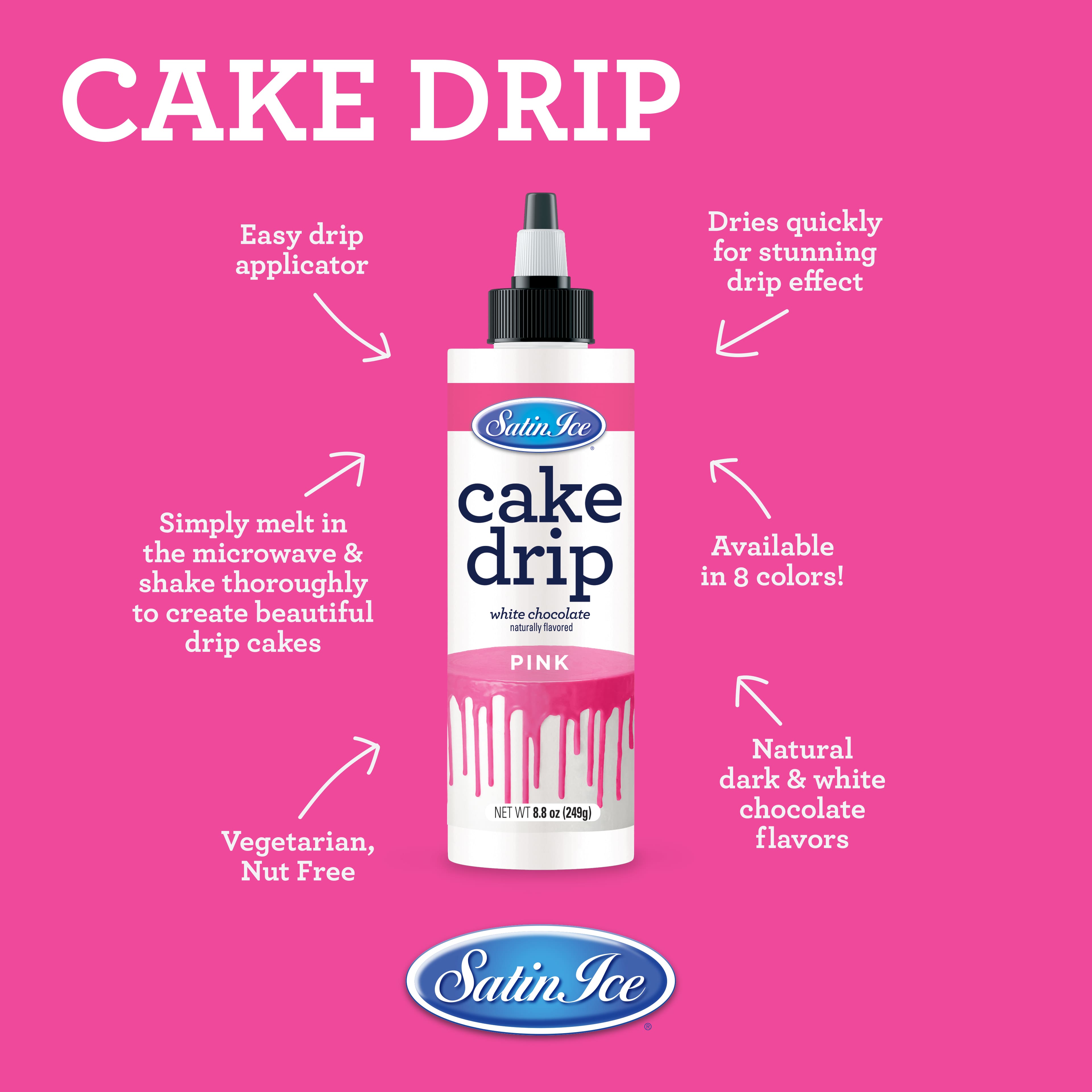 Satin Ice&#xAE; White Chocolate Cake Drip