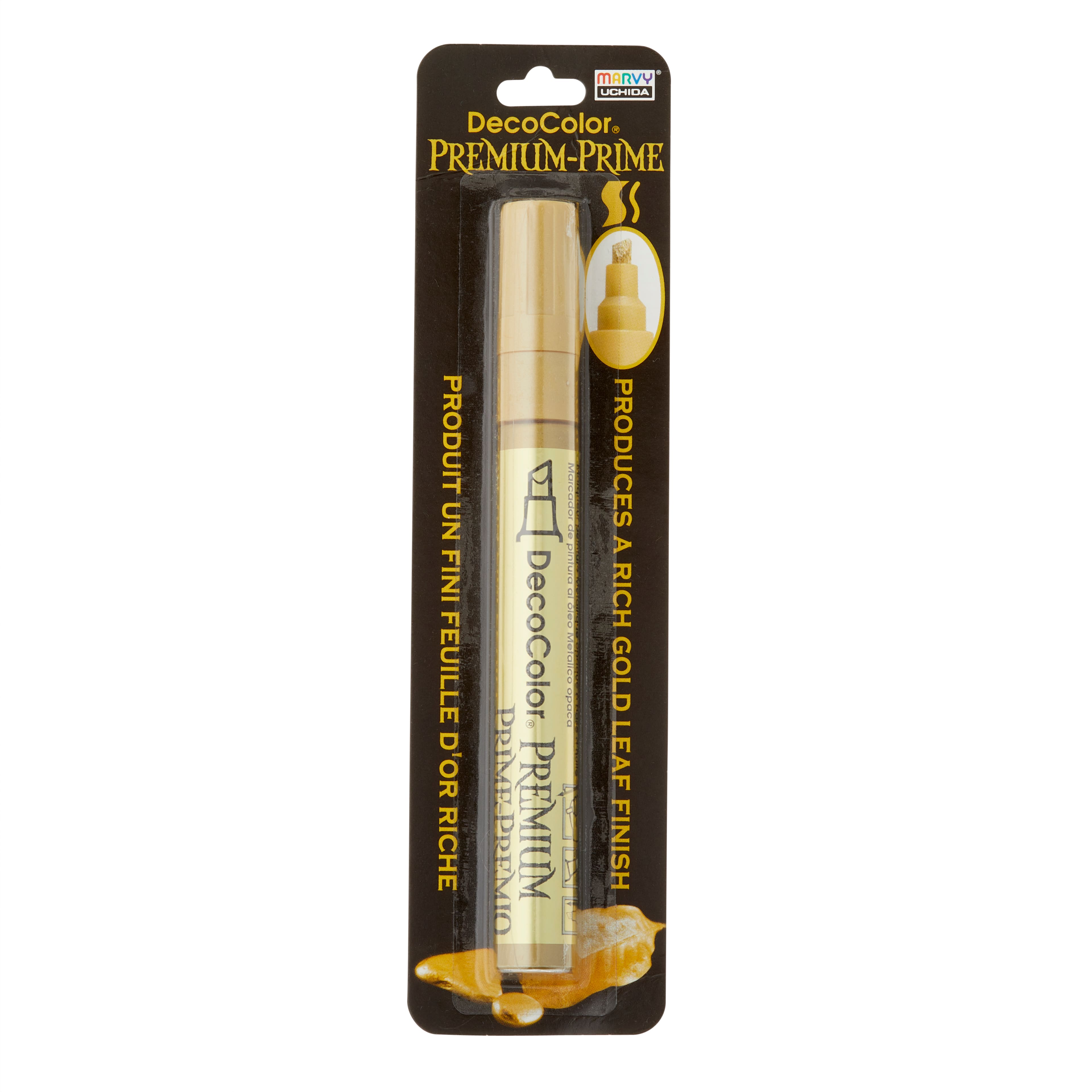12 Pack: DecoColor&#xAE; Premium 3 Way Chisel Gold Point Pen