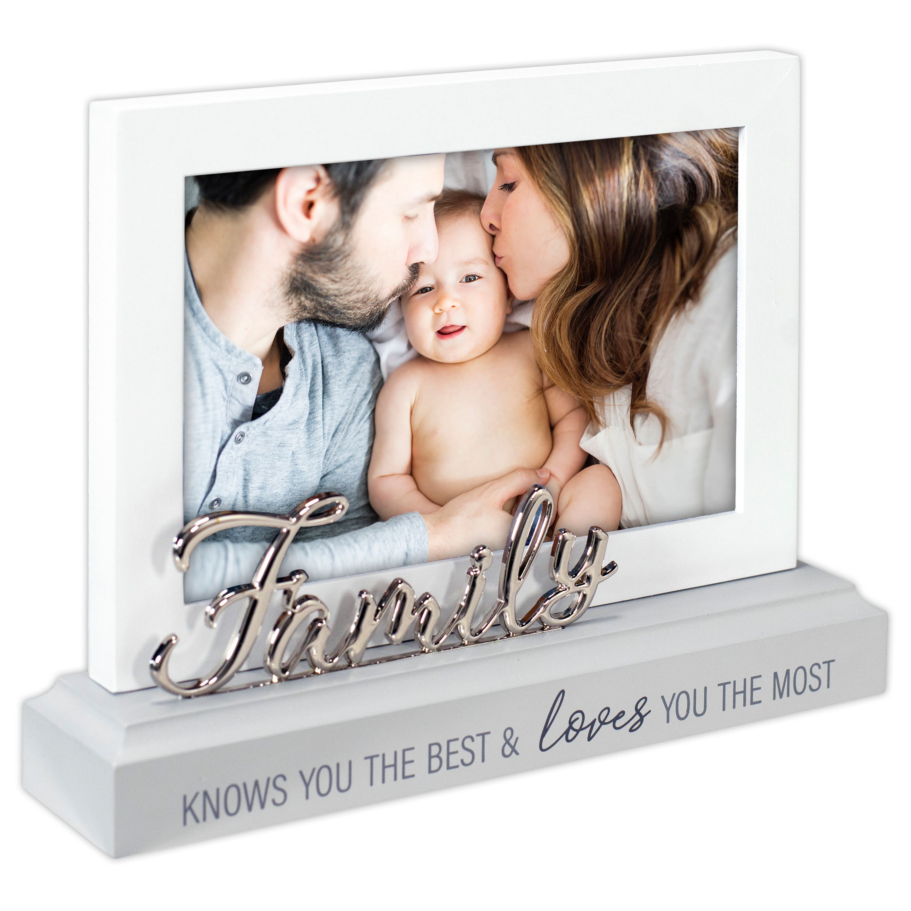 Malden International Designs Family 4&#x22; x 6&#x22; Platform Photo Frame
