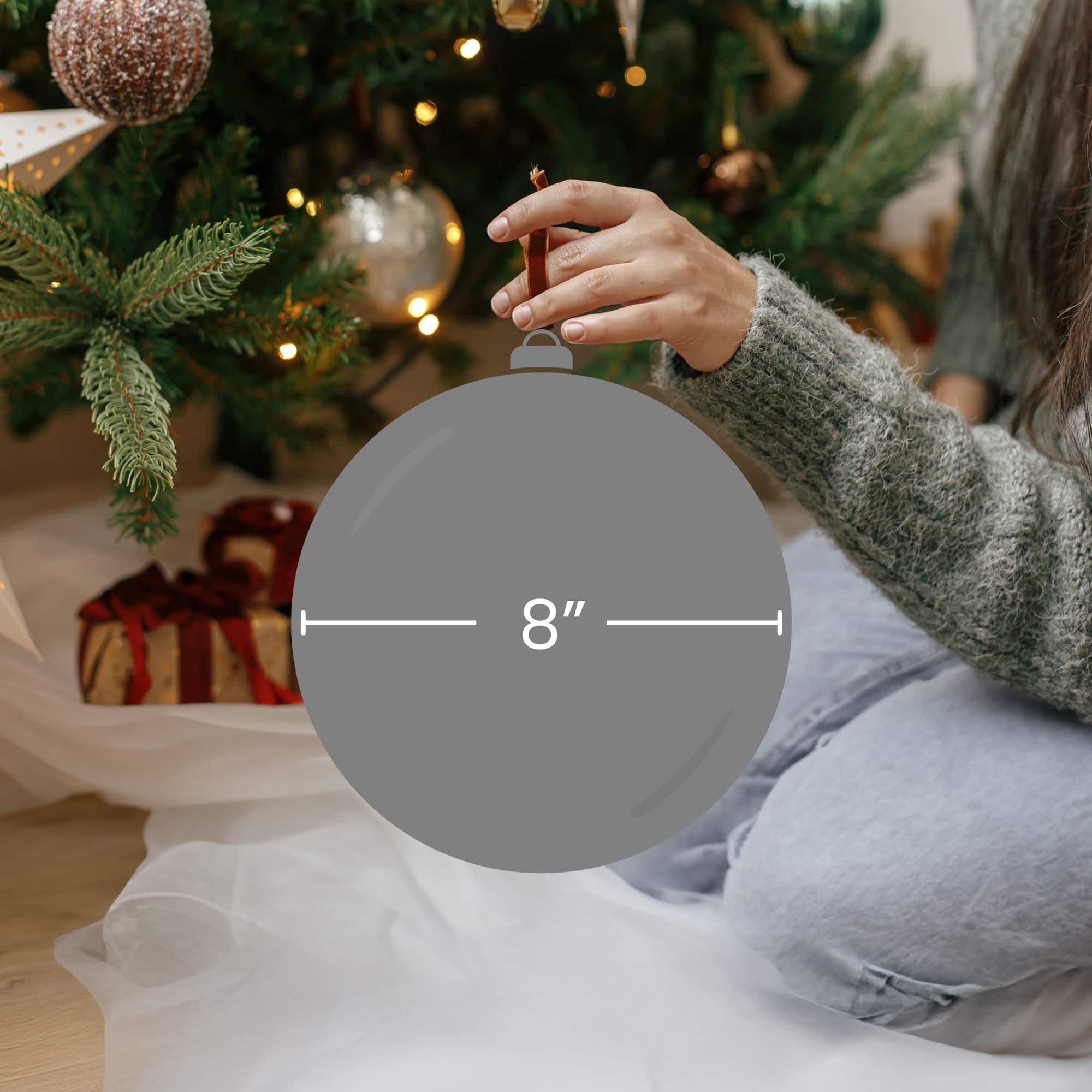 8" Silver Splendor Mirrored Glass Disco Ball Ornament