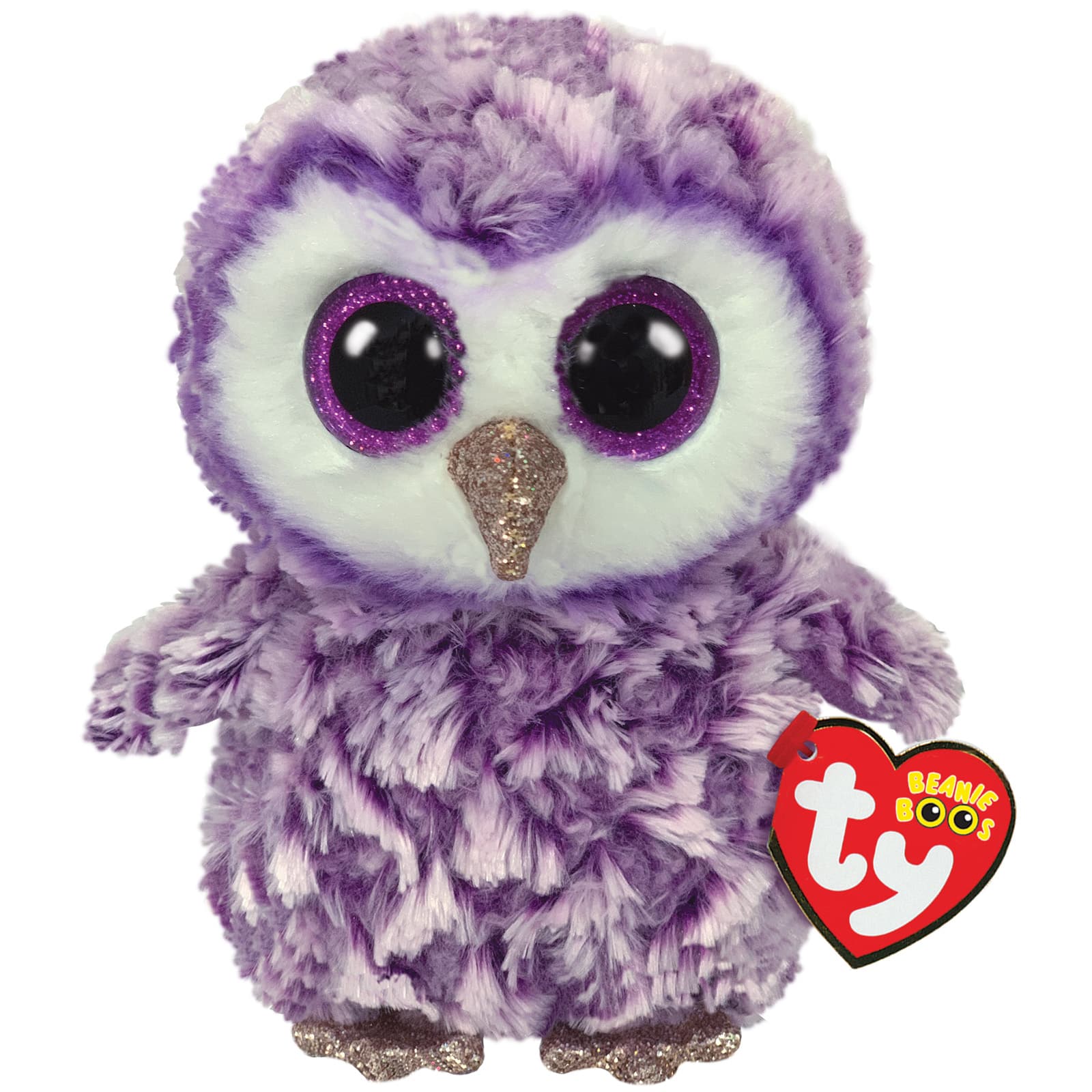 Ty Beanie Babies 36439 Flippables Medium Moonlight The Purple Owl Sequin for sale online 