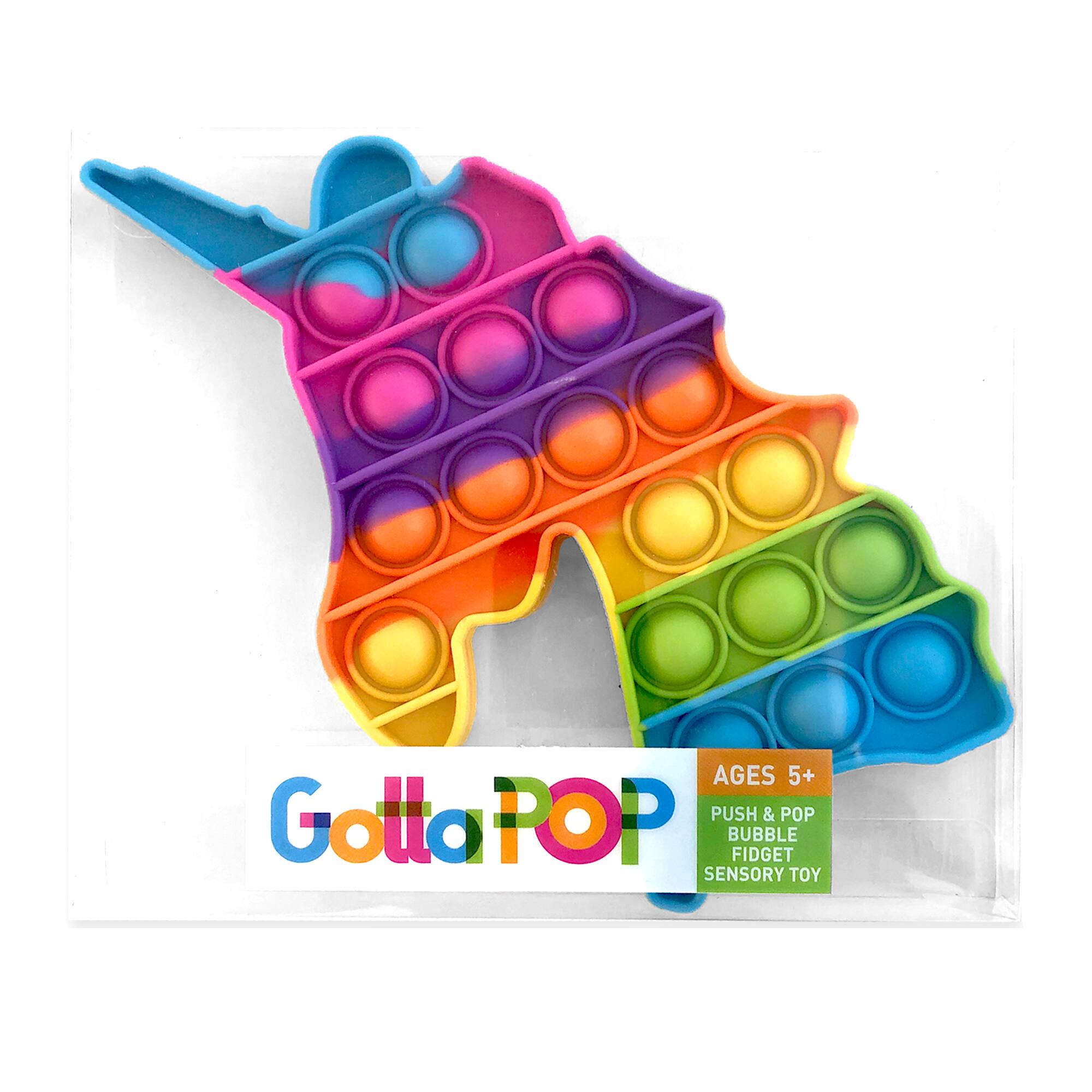 GottaPop Rainbow Unicorns Pop It Fidget Toy Party Favors, 6ct.