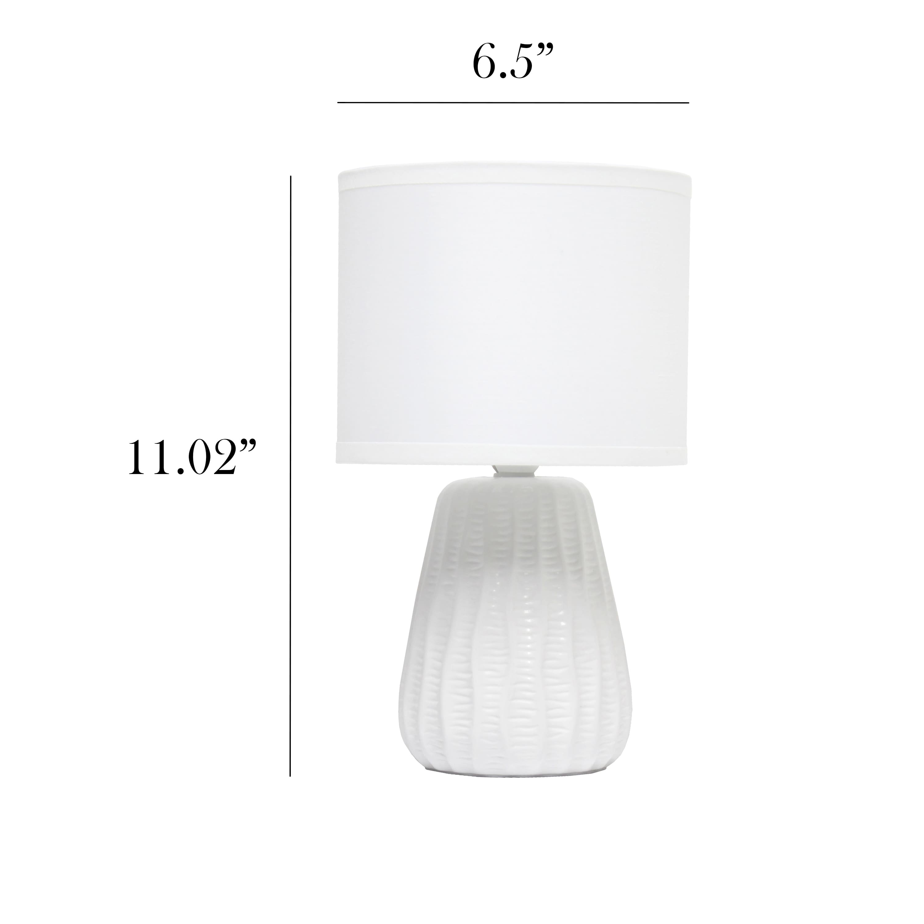 Simple Designs 11&#x22; Mini Ceramic Pastel Table Lamp