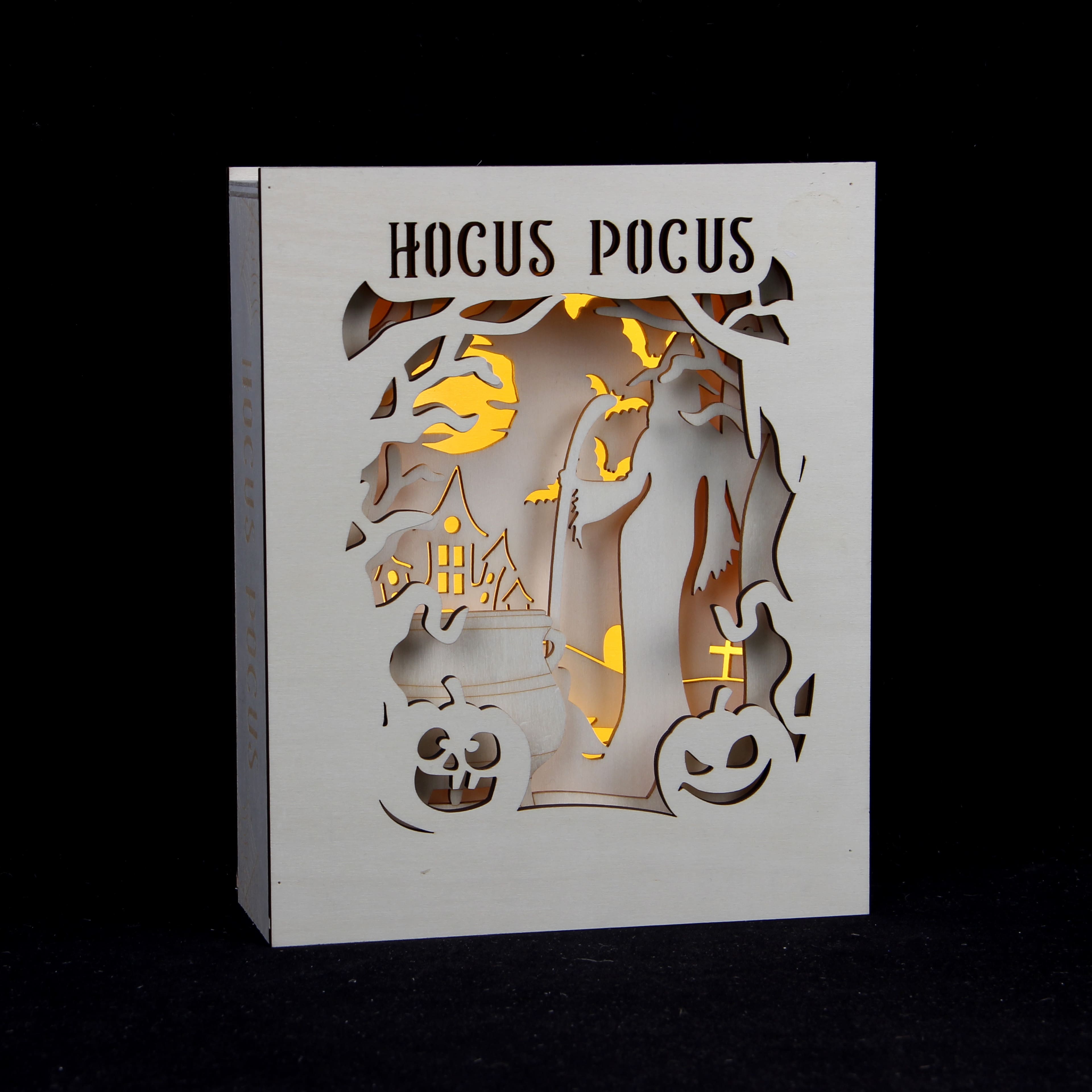 8.5&#x22; Hocus Pocus Book DIY LED Plywood D&#xE9;cor by Make Market&#xAE;