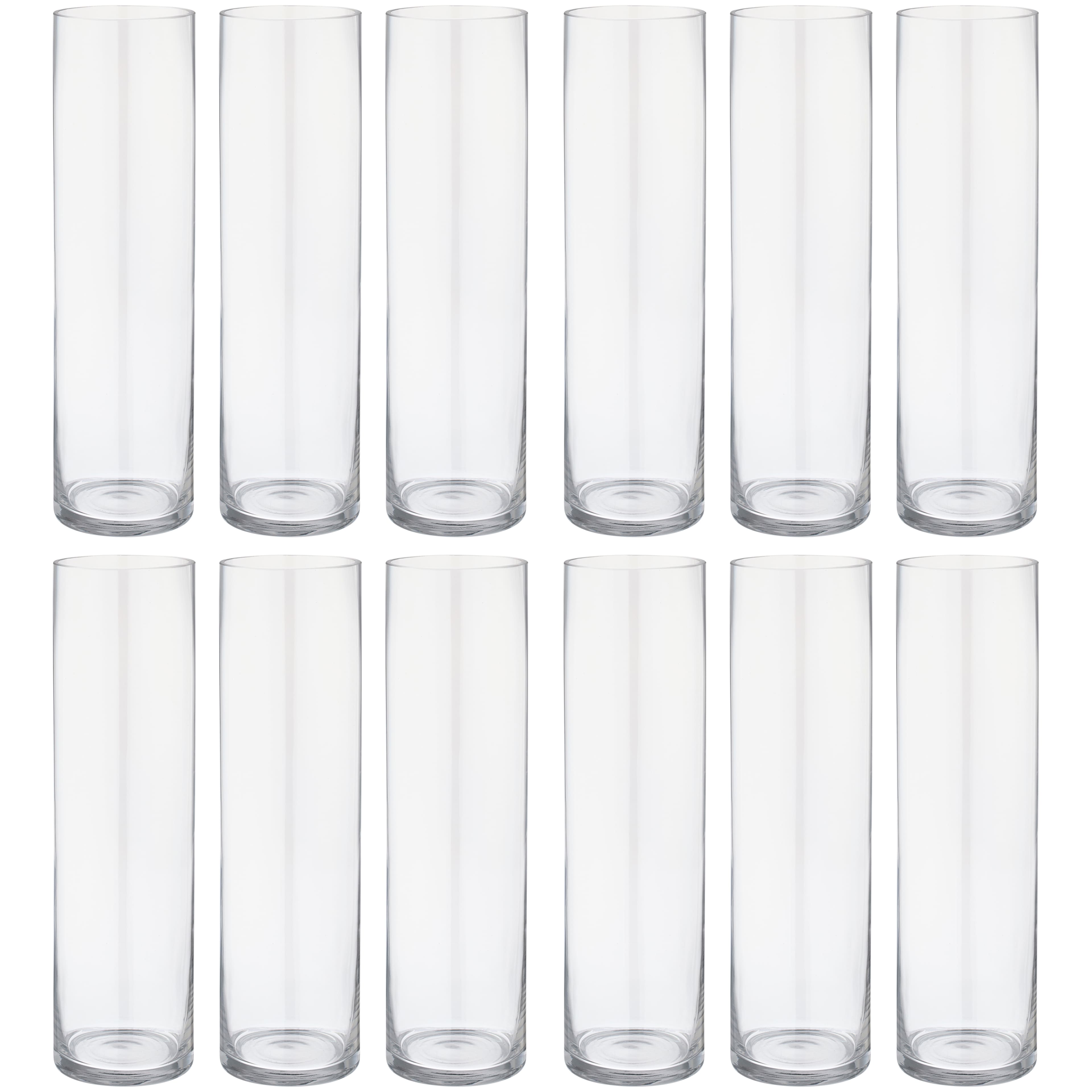 12 Pack: 14" Cylinder Glass Vase by Ashland™