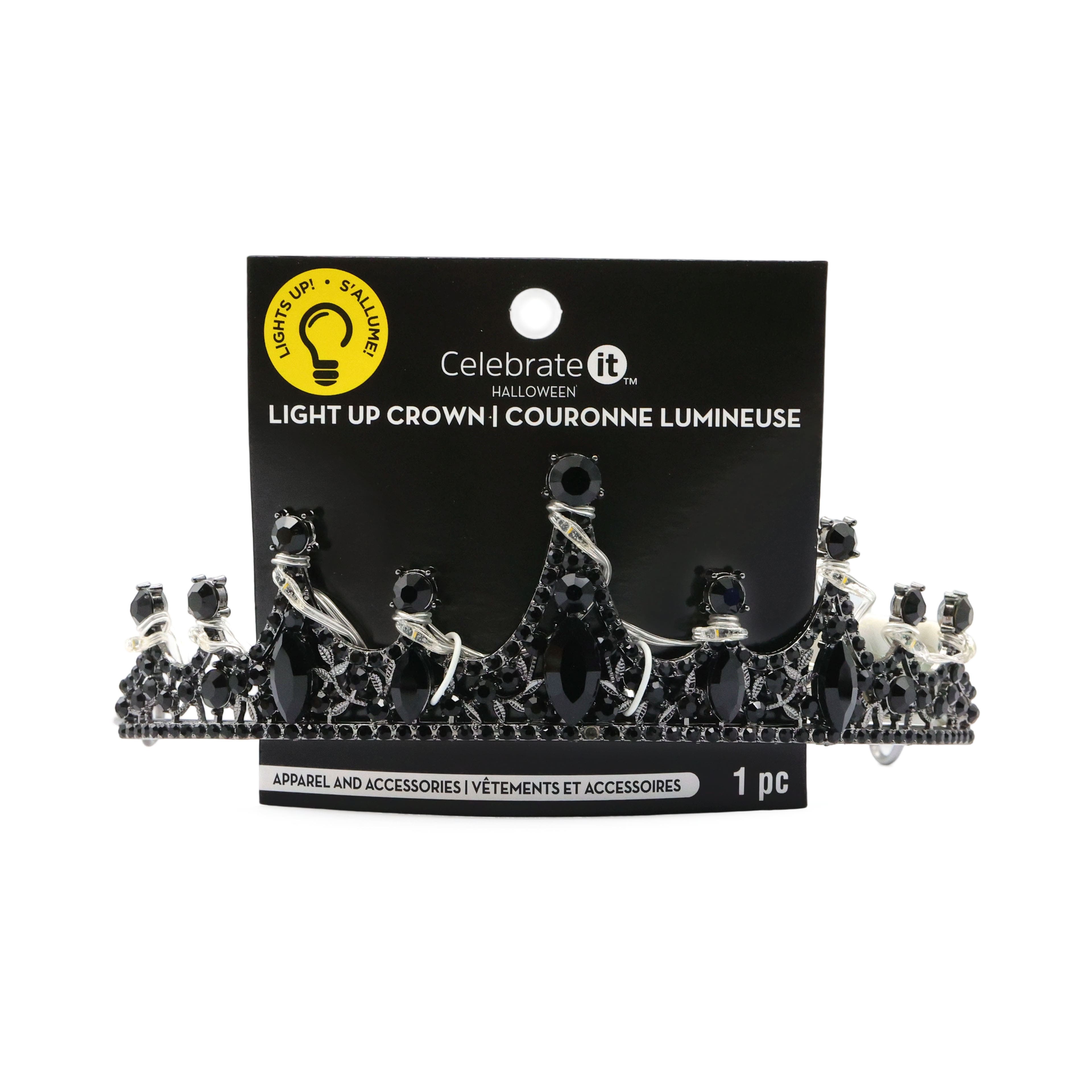 Black Light Up Crown by Celebrate It&#x2122;