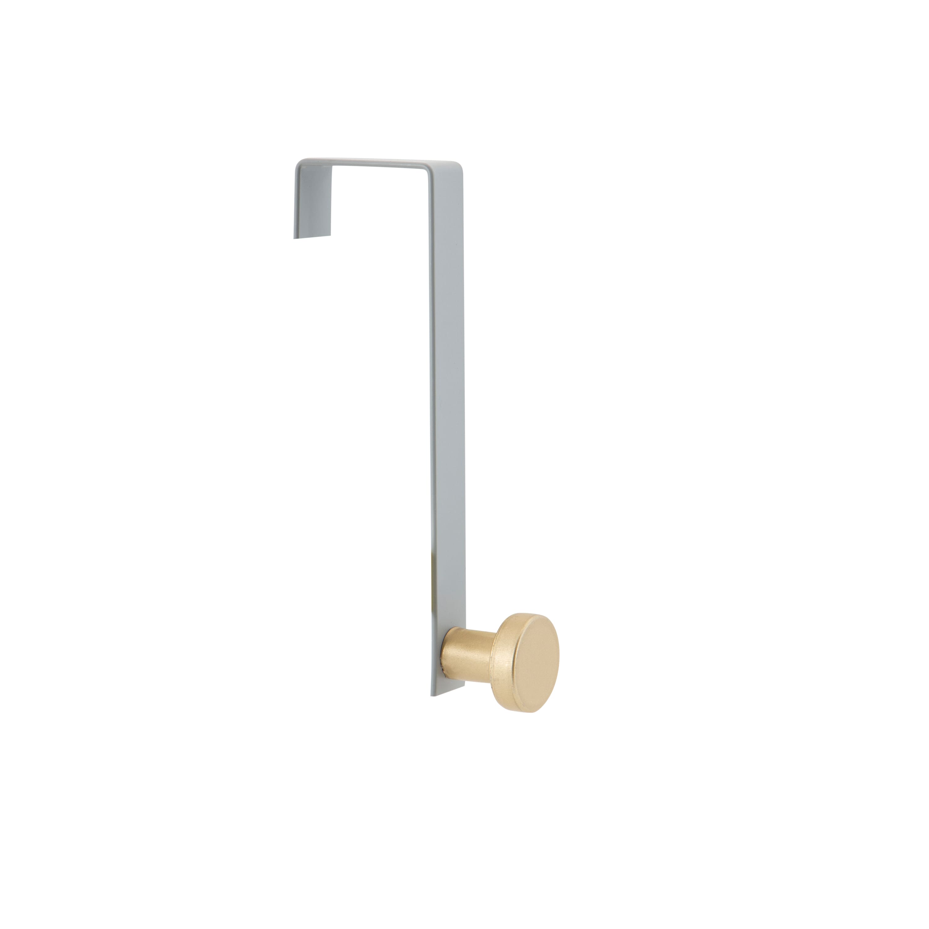 Elle D&#xE9;cor Gray 3 Pack Single Over the Door Hooks