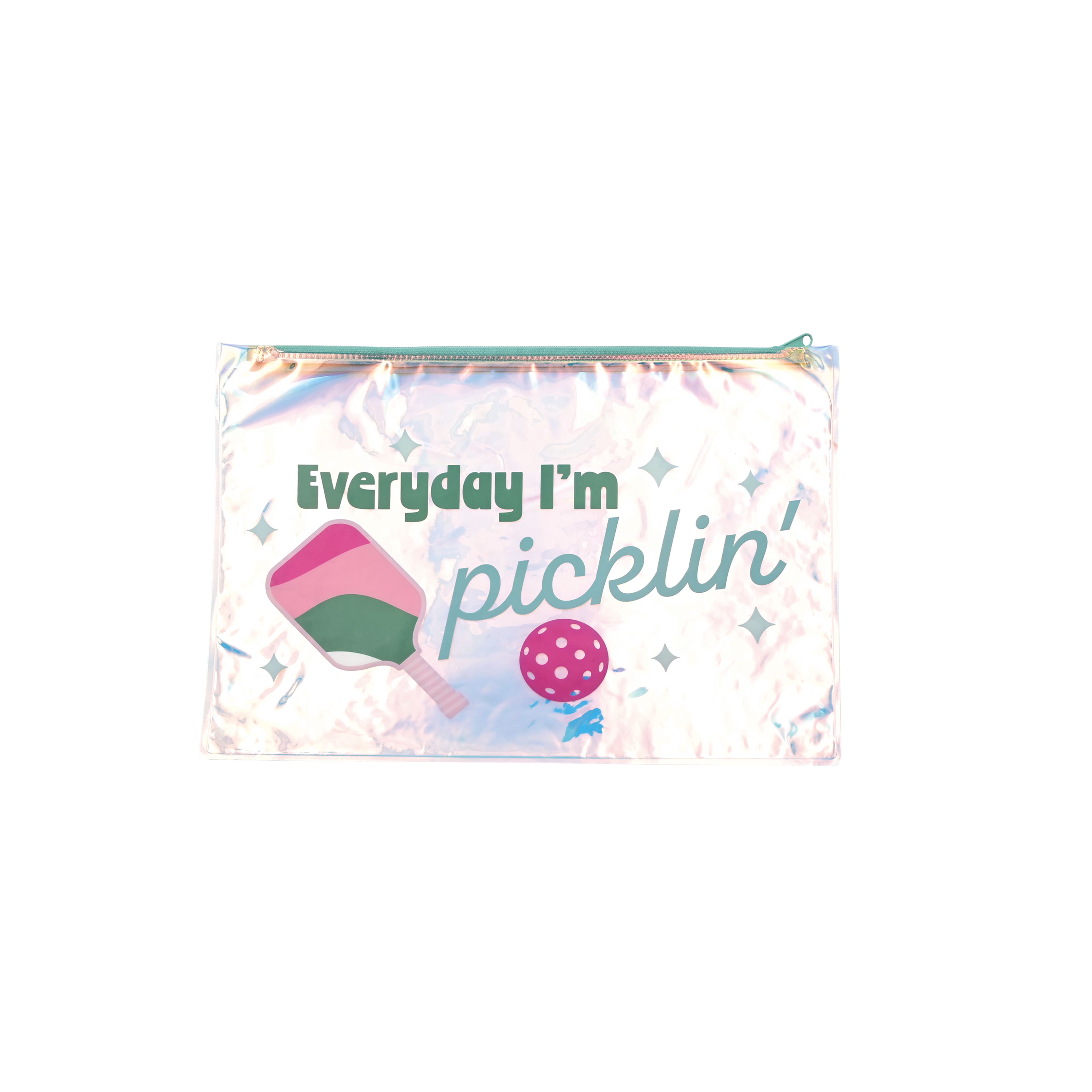 Assorted 5&#x22; x 7&#x22; Pickleball Iridescent Pouch, 1pc. by Fab Finds