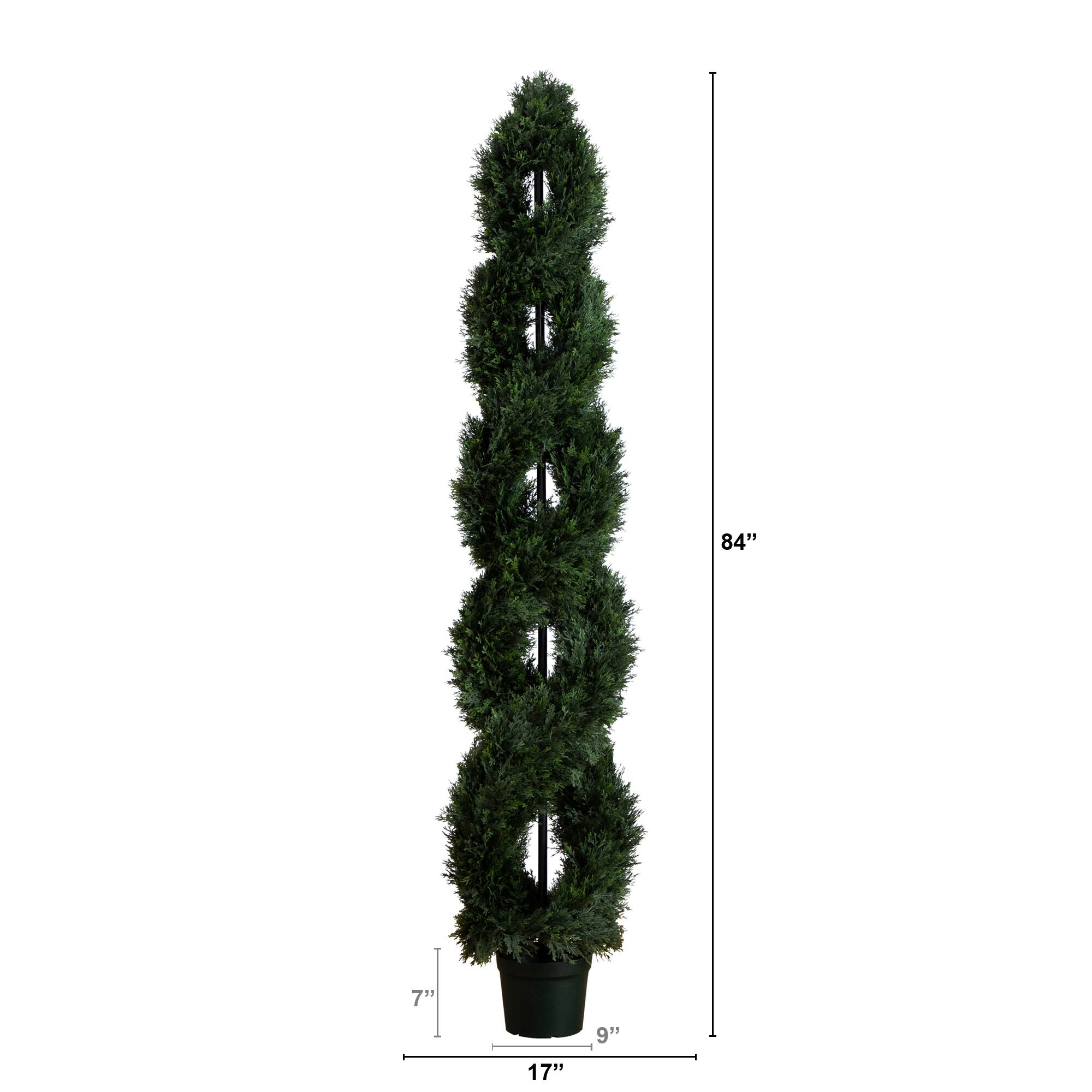 7ft. UV-Resistant Double Pond Cypress Spiral Topiary