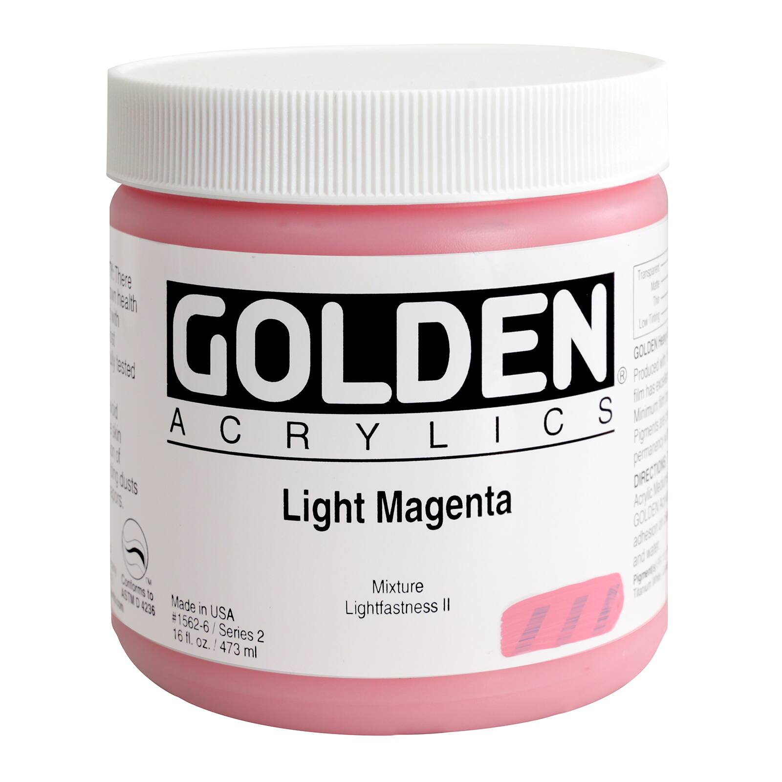 Golden Heavy Body Acrylic Paint, 16 oz in Light Magenta