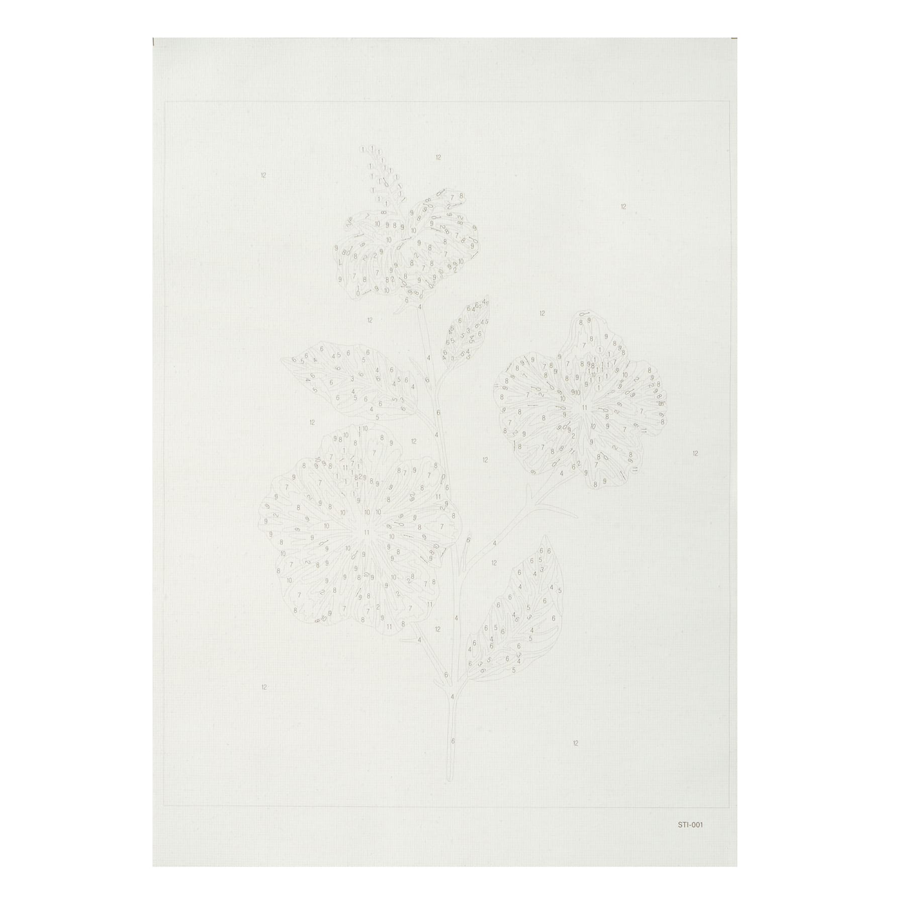 8" x 10" Hibiscus Paint-by-Number Kit with Wood Display Hanger by Artist's Loft®