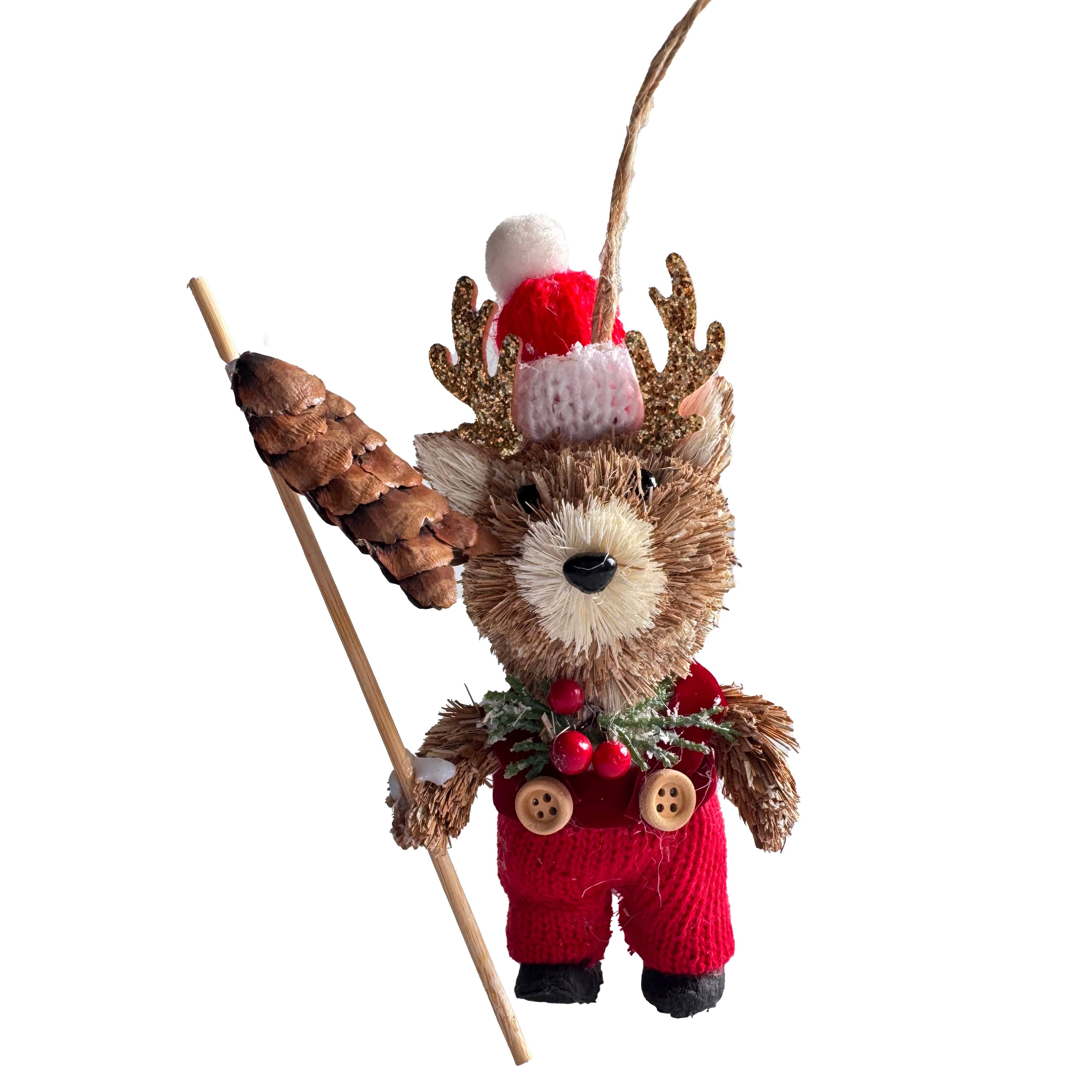 5.5" Fishing Bear Natural Ornament by Ashland®