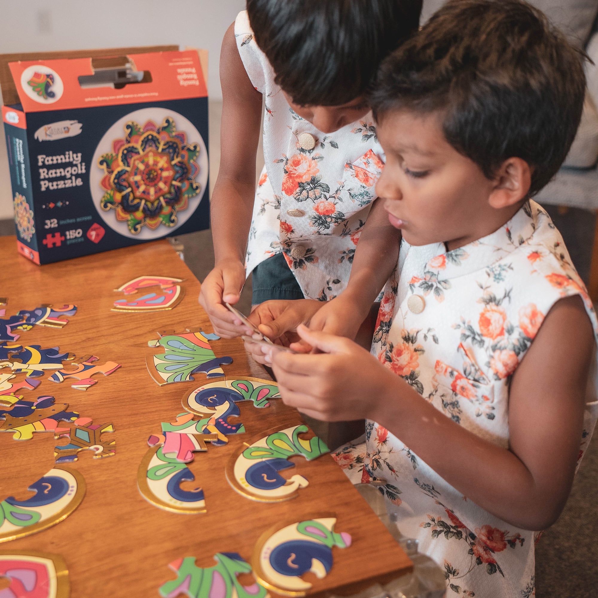 Kulture Khazana Family Rangoli Diwali 150 Piece Puzzle