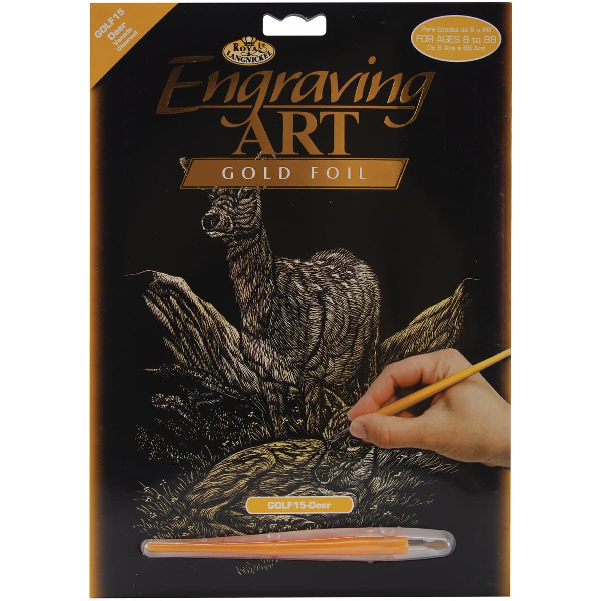 Royal &#x26; Langnickel&#xAE; Engraving Art&#x2122; Deer Gold Foil Kit