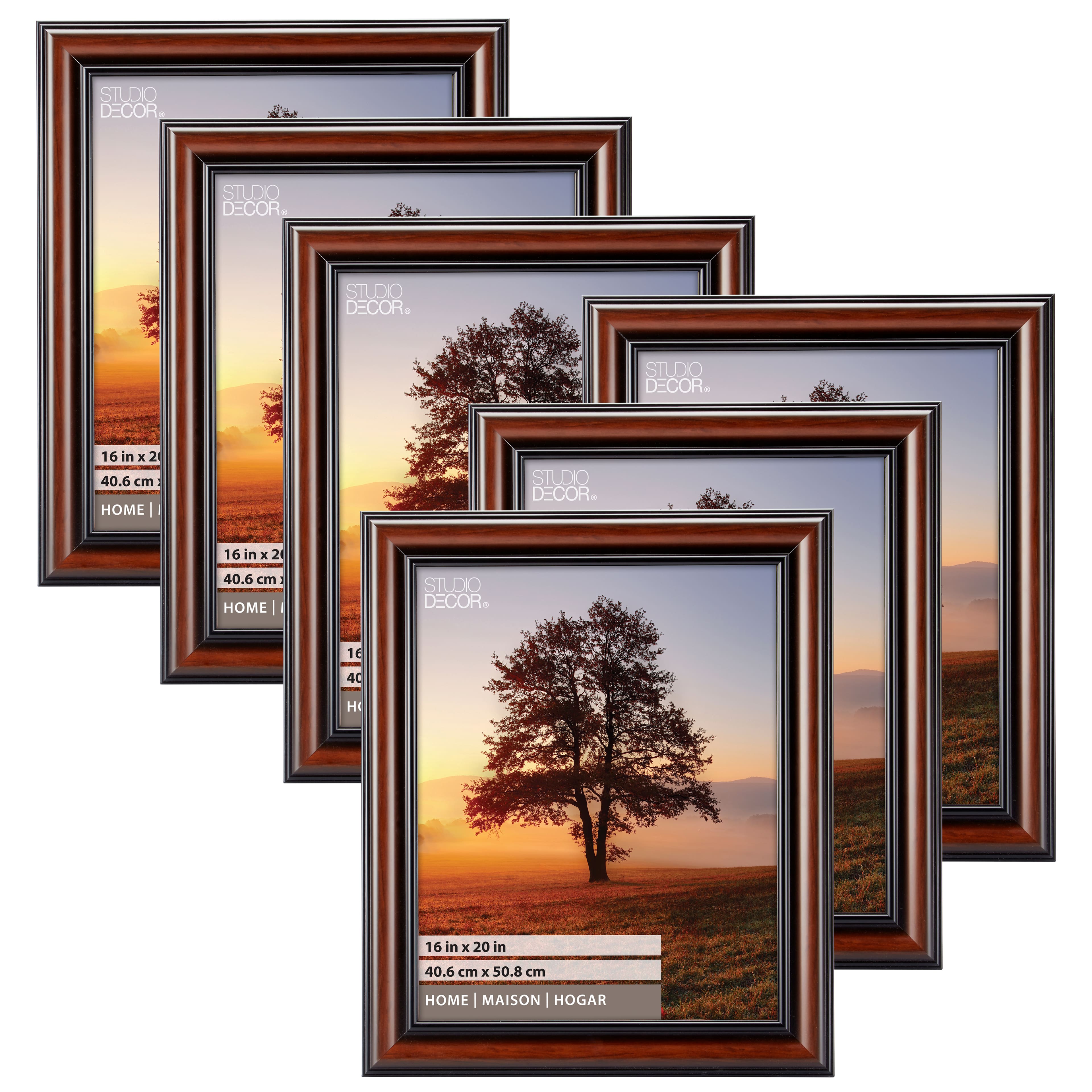 6 Pack: Home Brown & Black Wood Grain Frame by Studio Décor®