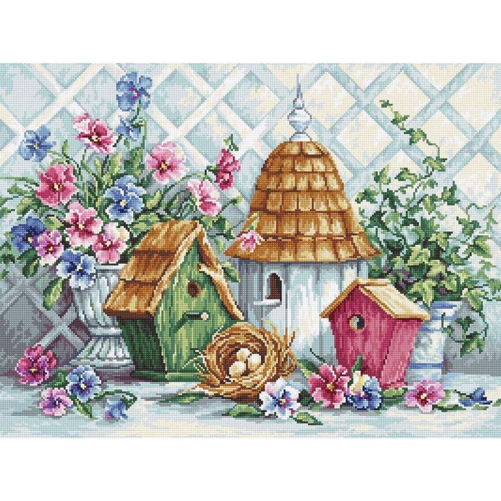Luca-s Garden Nesting Counted Cross Stitch Kit
