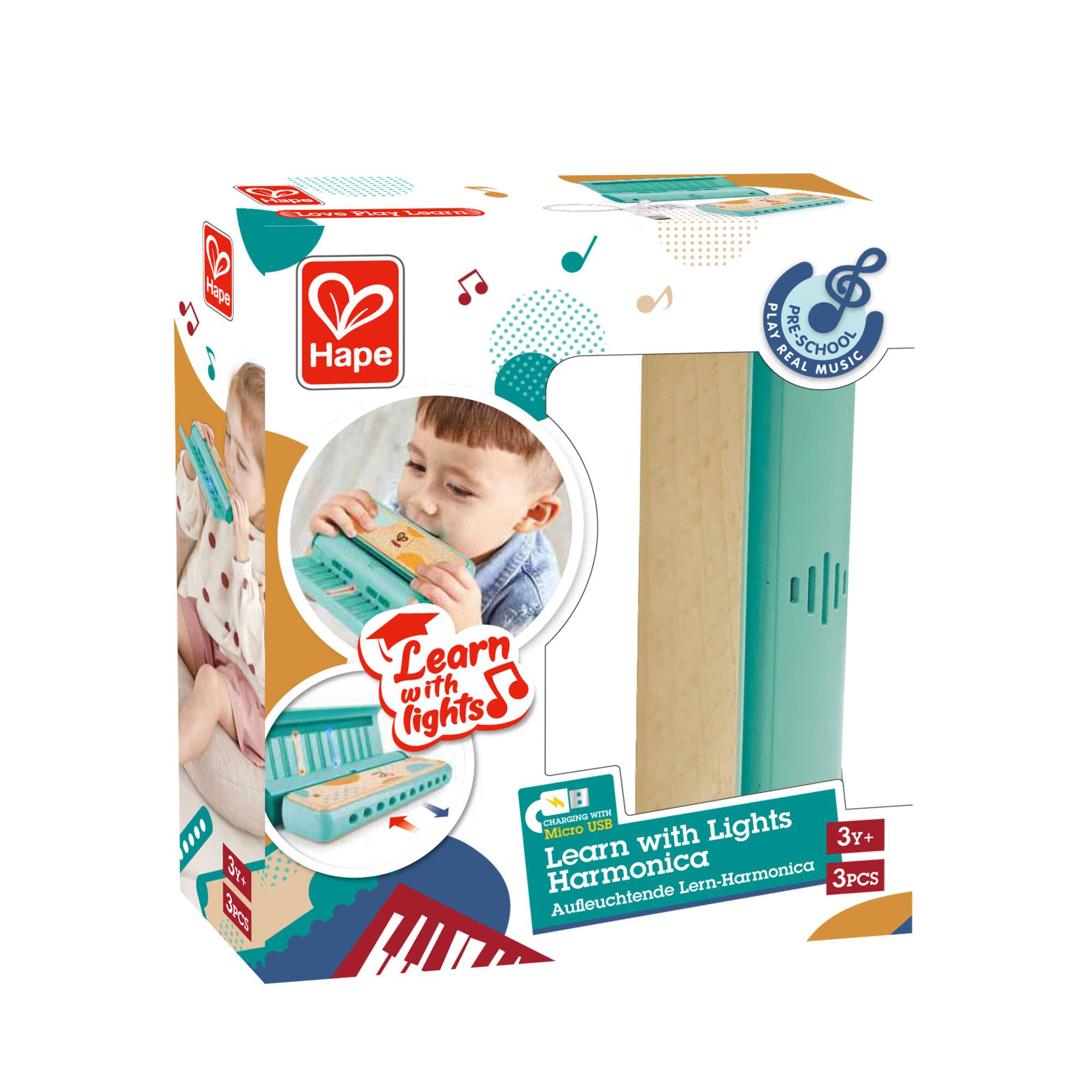 Hape Learn with Lights Teal Harmonica