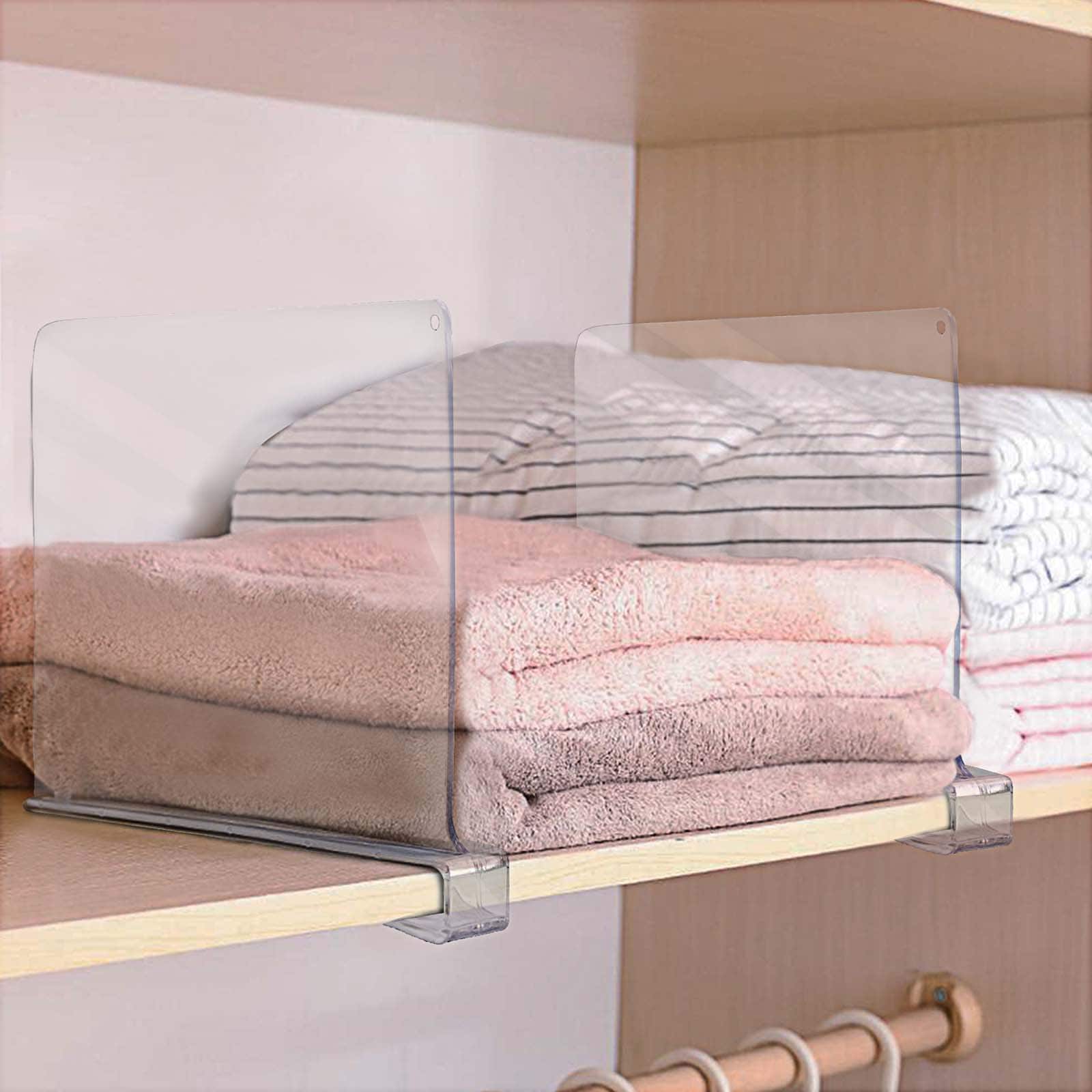 Sorbus 12.75" Modern Clear Acrylic Shelf Dividers
