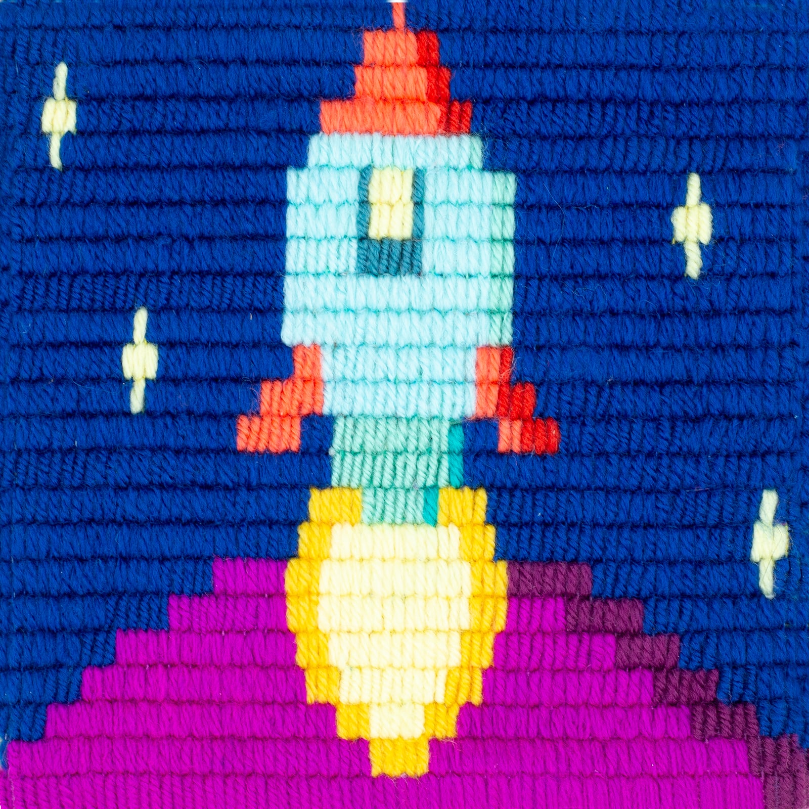 Lion Brand&#xAE; Rocket Ship Paint-by-Stitches Kit